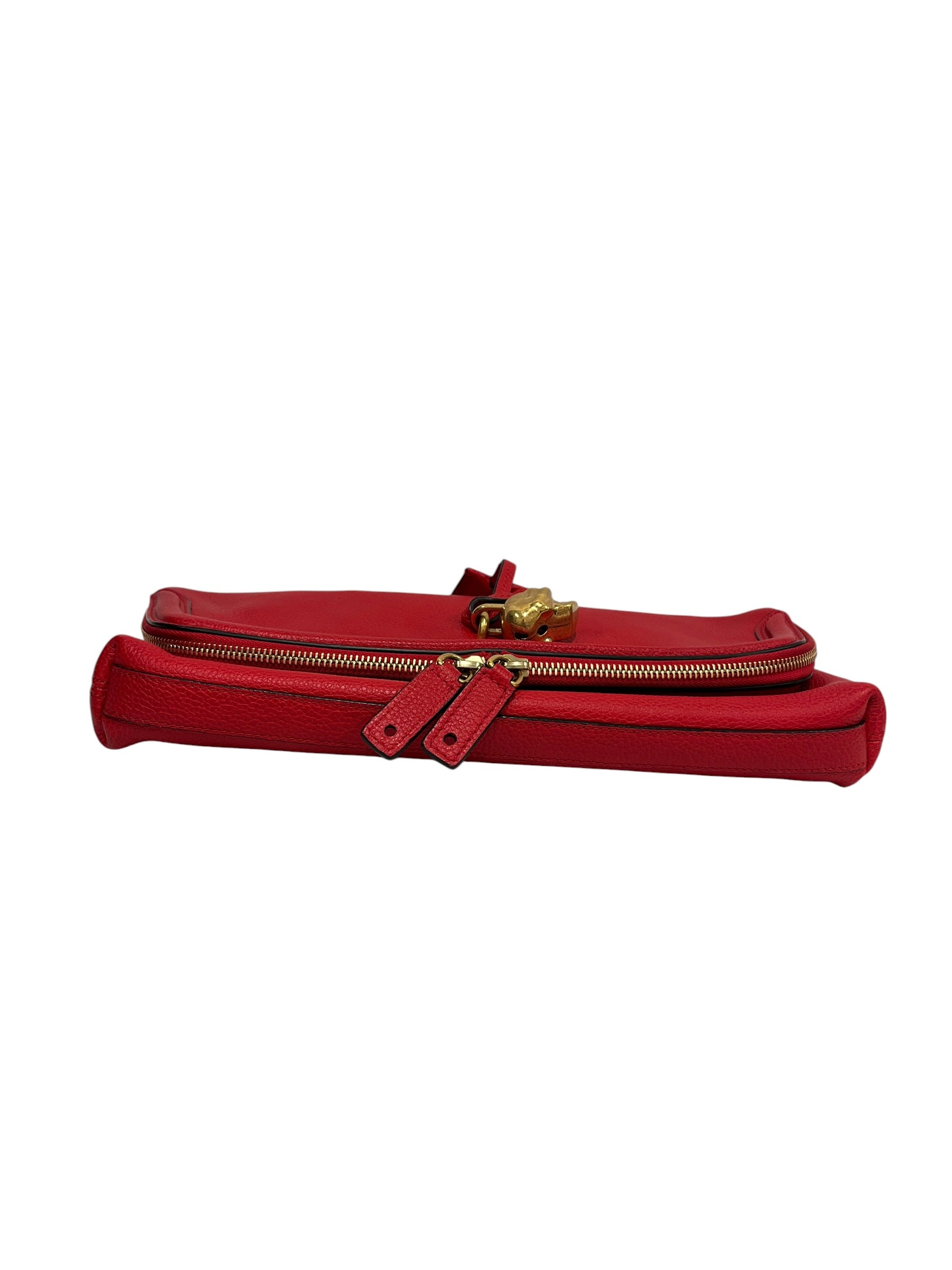 Alexander McQueen/Clutch Bag/Leather/RED/SKULL PADLOCK CLUTCH view 4