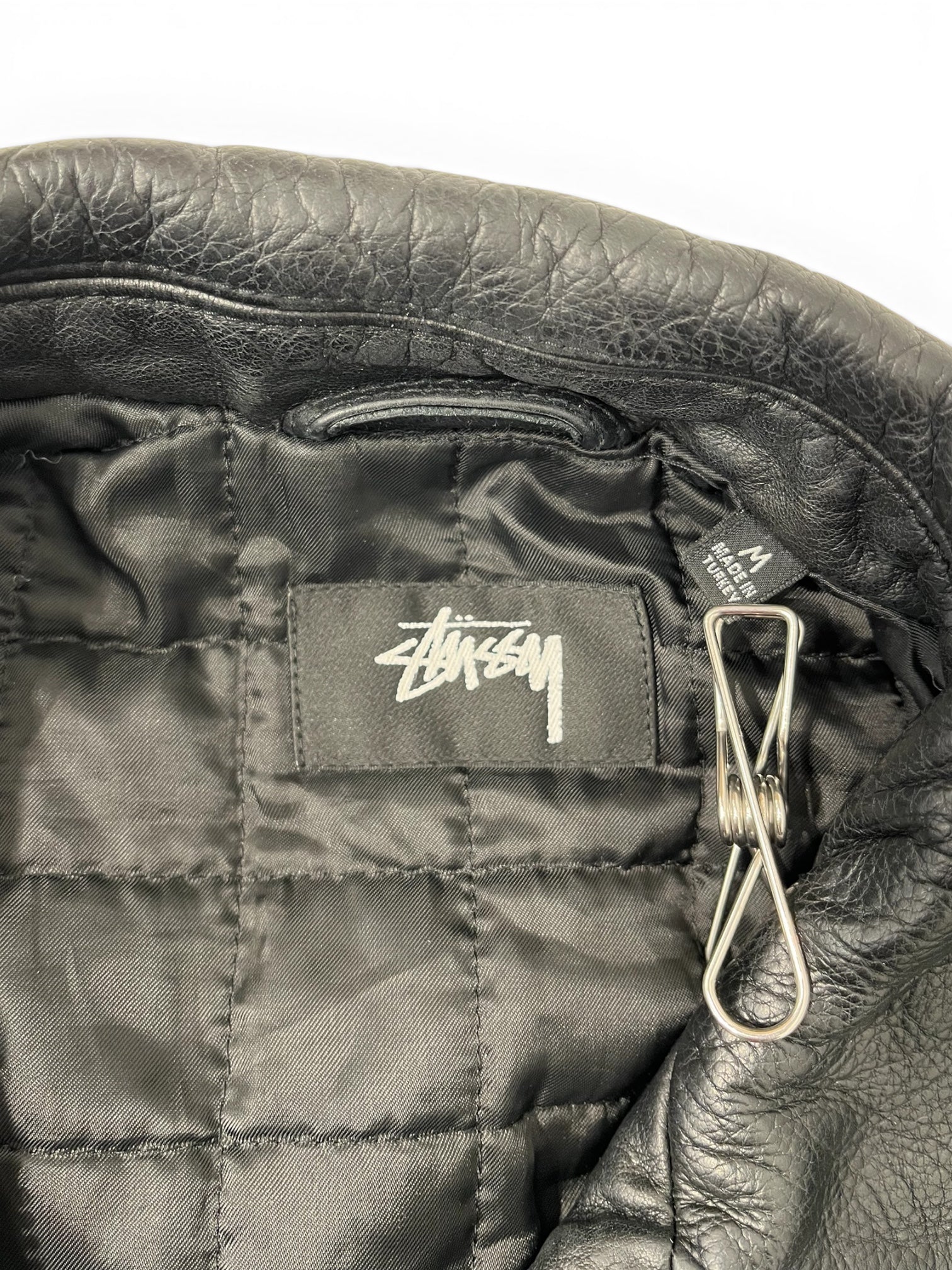 STUSSY/Leather Jkt/M/Leather/BLK/GARAGE LEATHER JACKET view 3