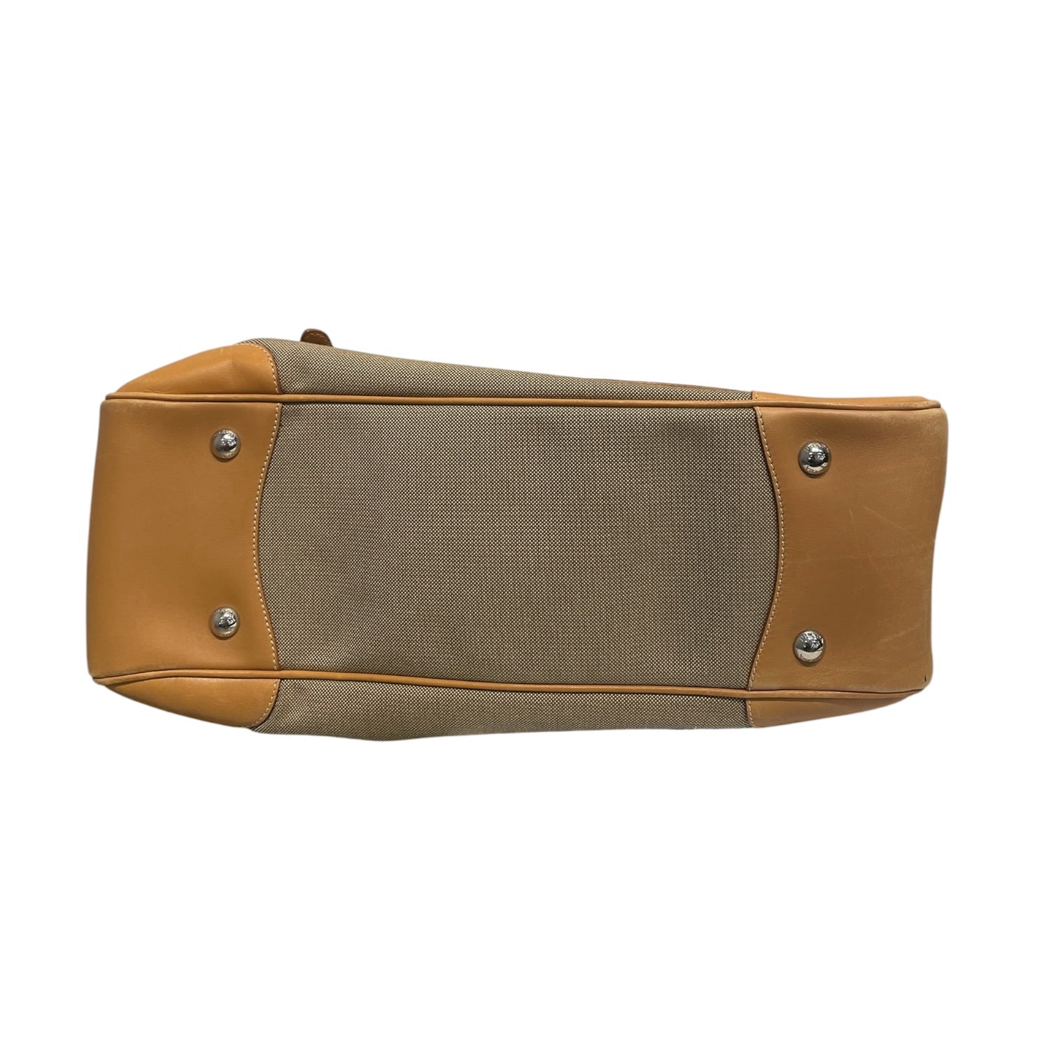 PRADA/Hand Bag/Tweed/BEG/Vitello-Trimmed Canapa Bag view 4