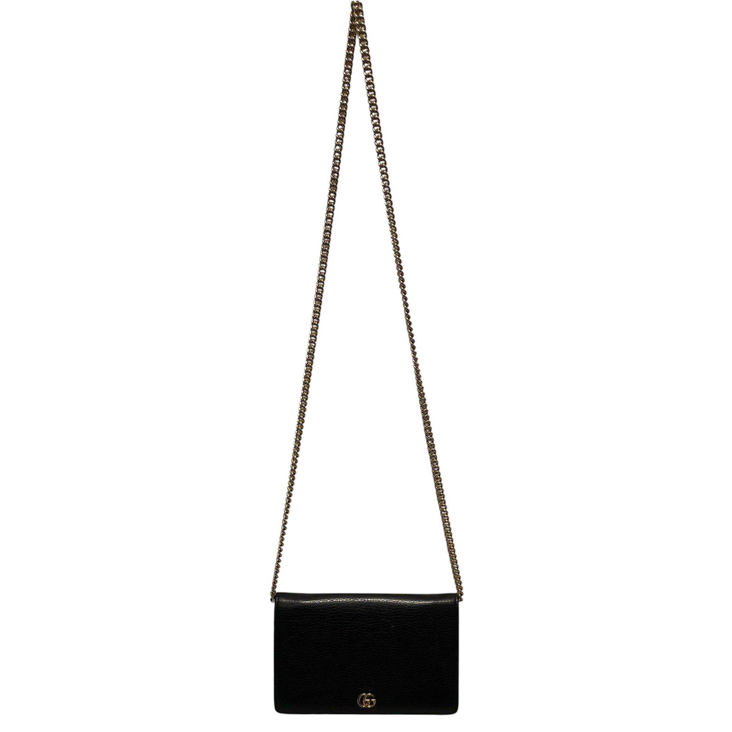 GUCCI/Cross Body Bag/Leather/BLK/MARMONT LEATHER view 1