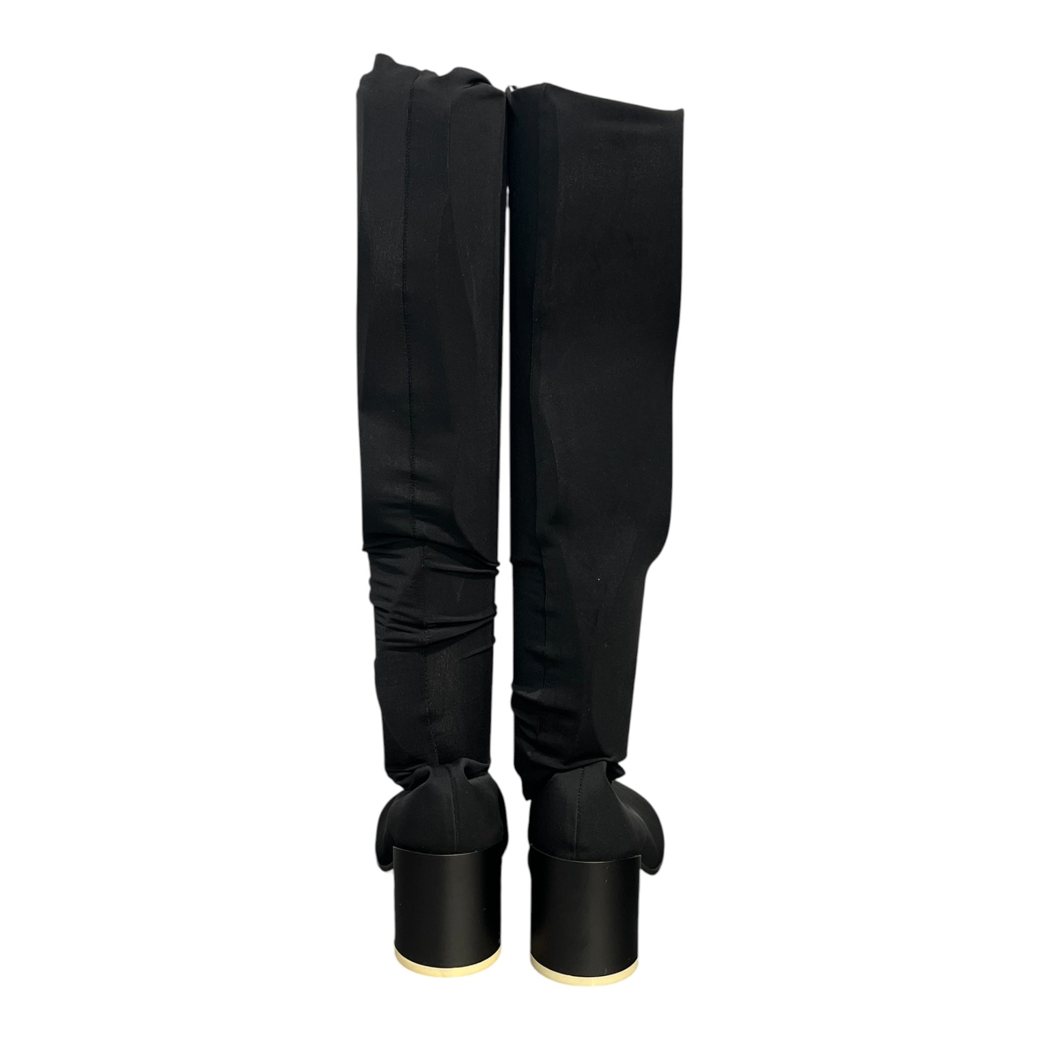 MM6/Long Boots/EU 36/BLK/SOCK BOOTS ROUND HEEL view 3