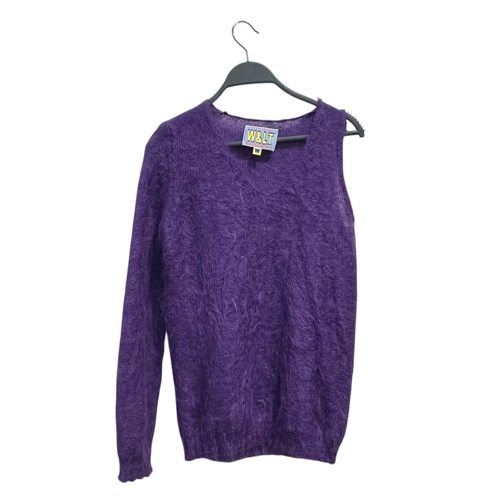 Walter Van Beirendonck/Sweater/S/Mohair/PPL/v neck 1 sleeve view 1