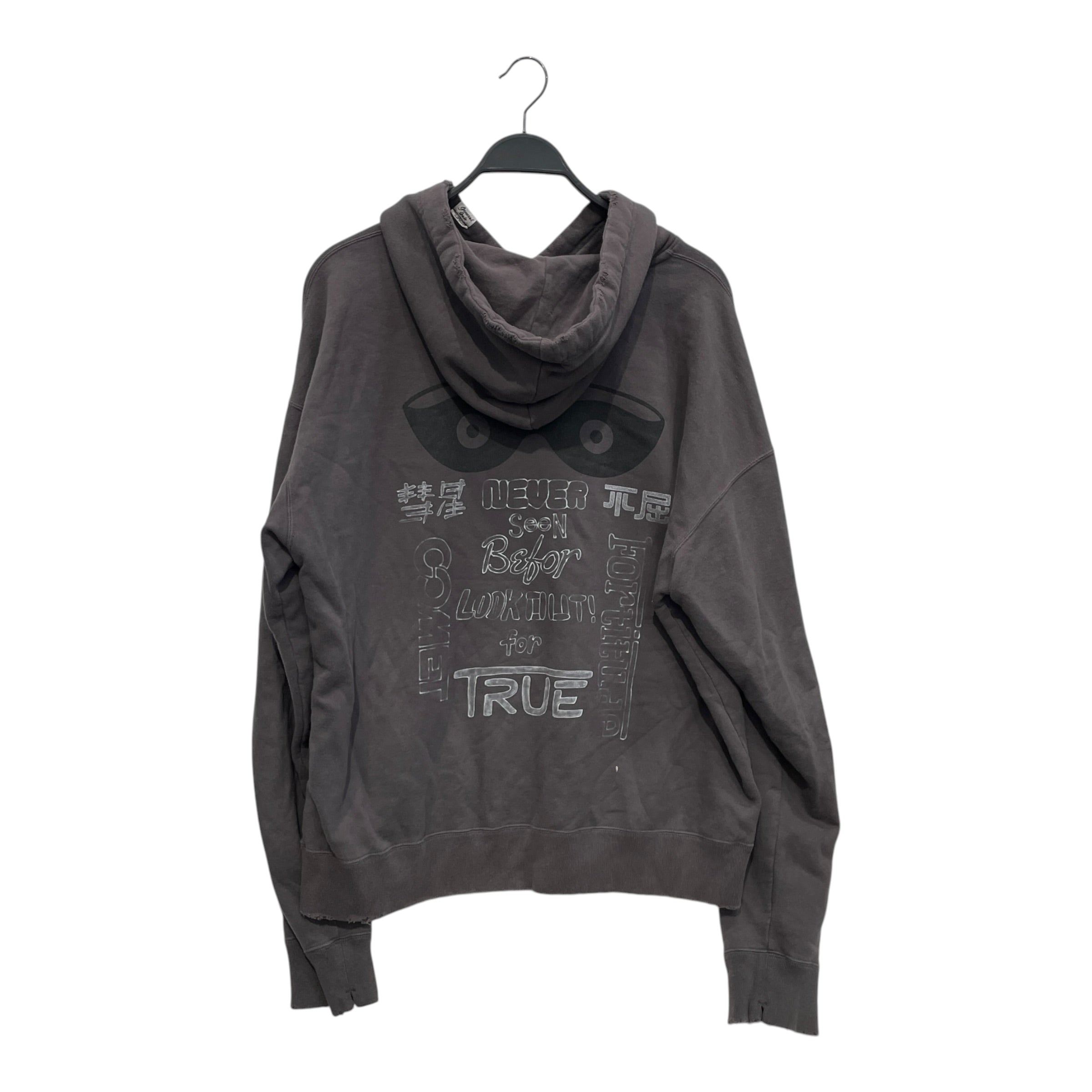 MIHARA YASUHIRO/Hoodie/48/All Over Print/Cotton/GRY/YEL MENDRILL TEXT view 2