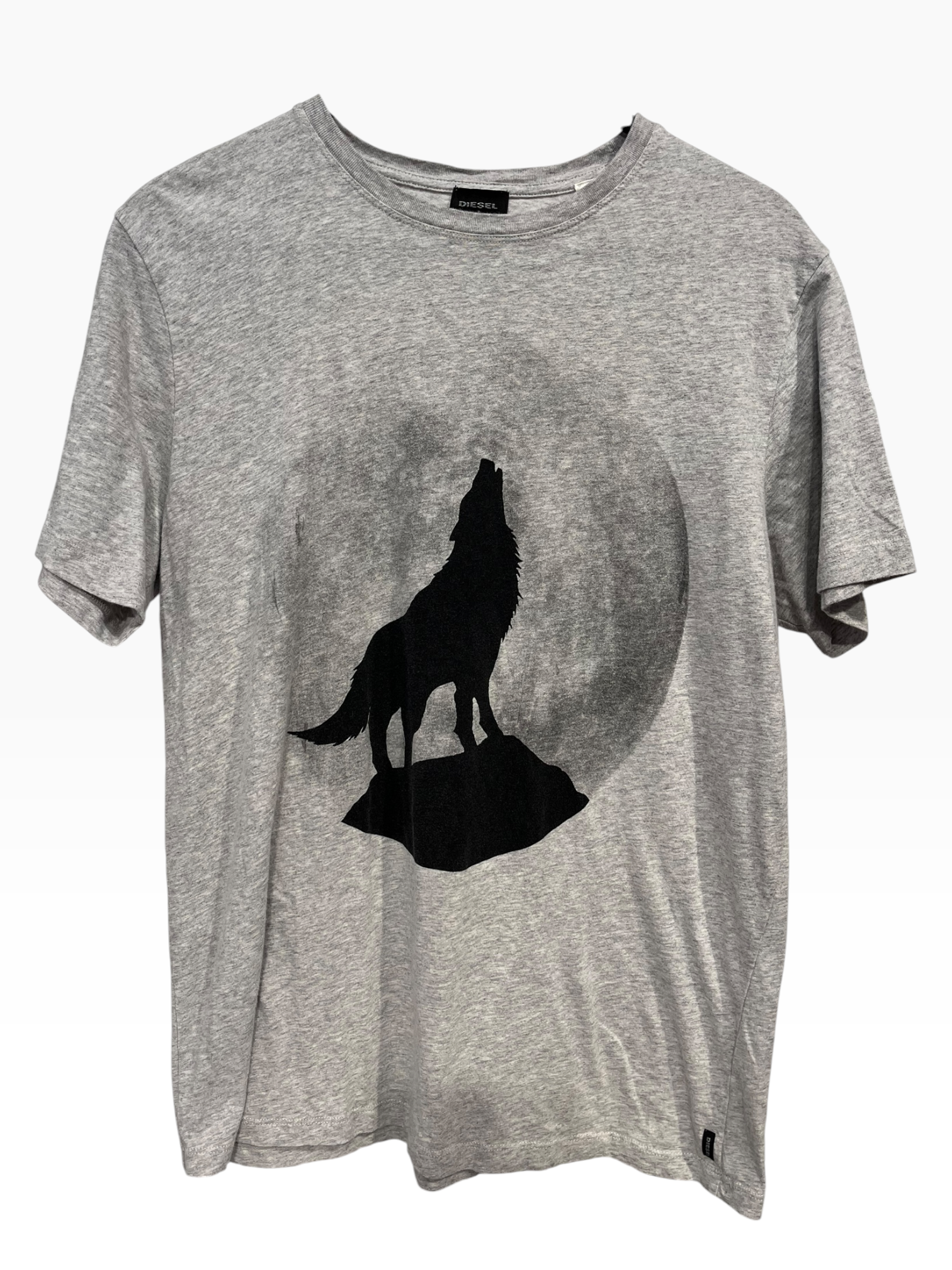 DIESEL/T-Shirt/L/Cotton/SLV/WOLF HOWLING GRAPHIC view 1