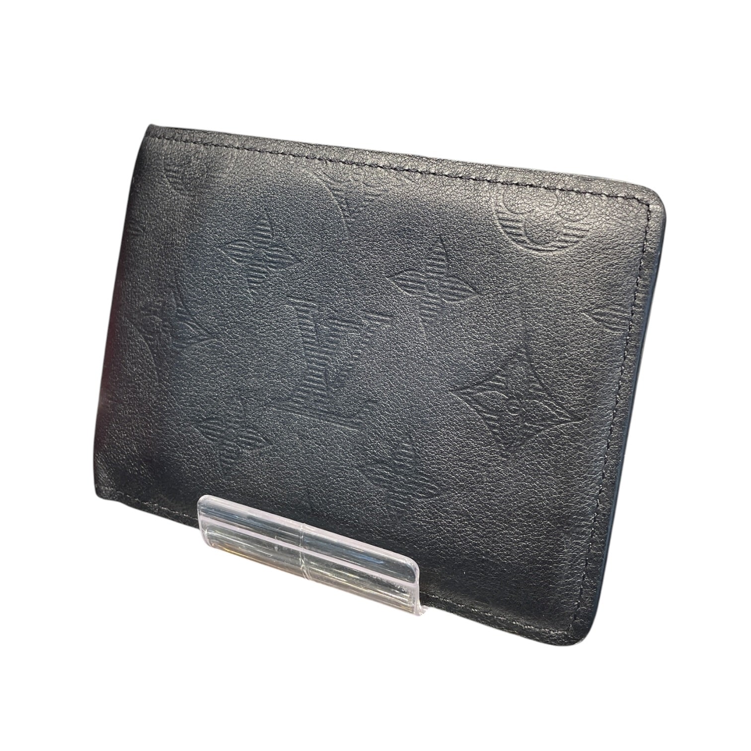 LOUIS VUITTON/Bifold Wallet/Monogram/Leather/BLK/ view 1