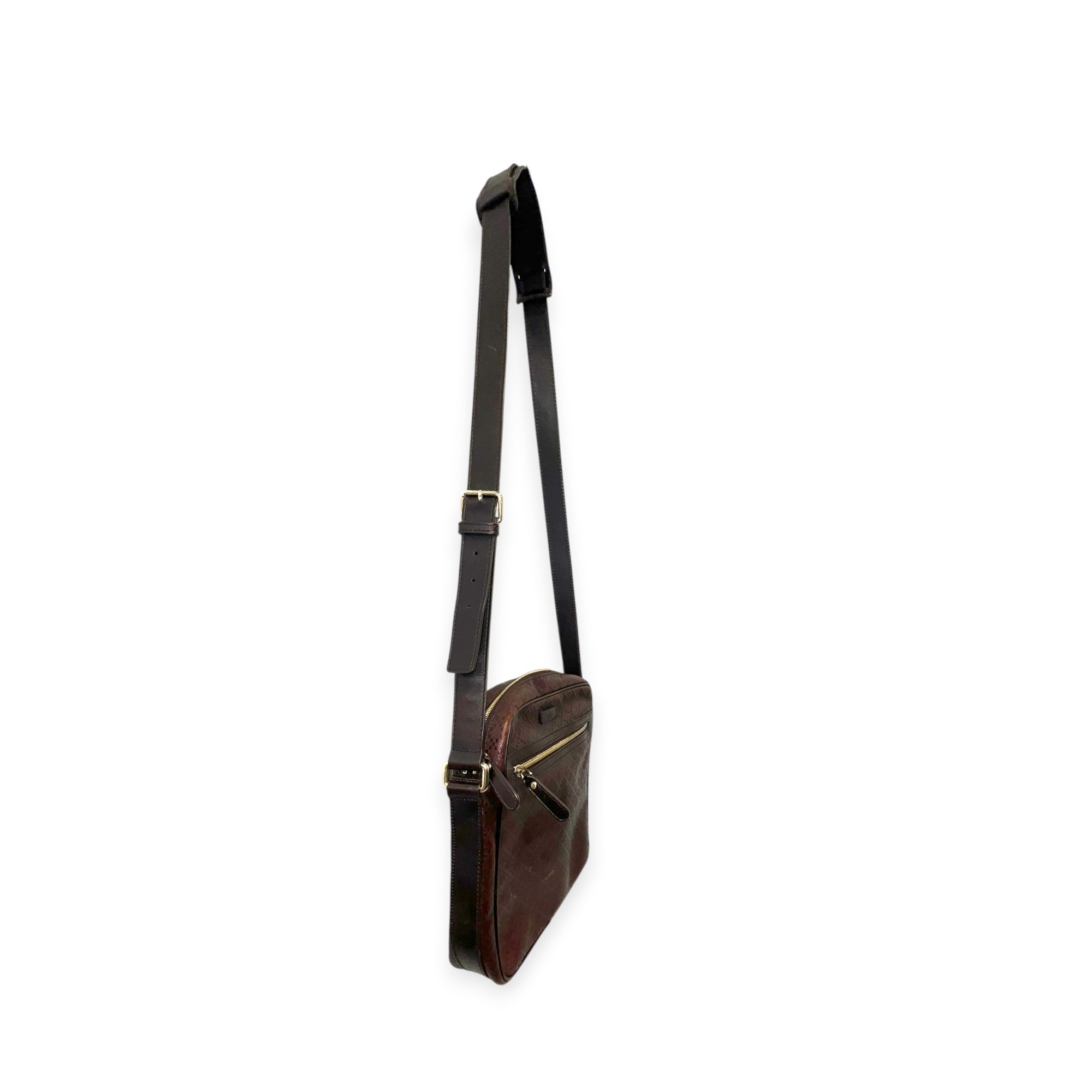 GUCCI/Bag/Leather/BRW/DIAMANTE MESSENGER BAG view 2