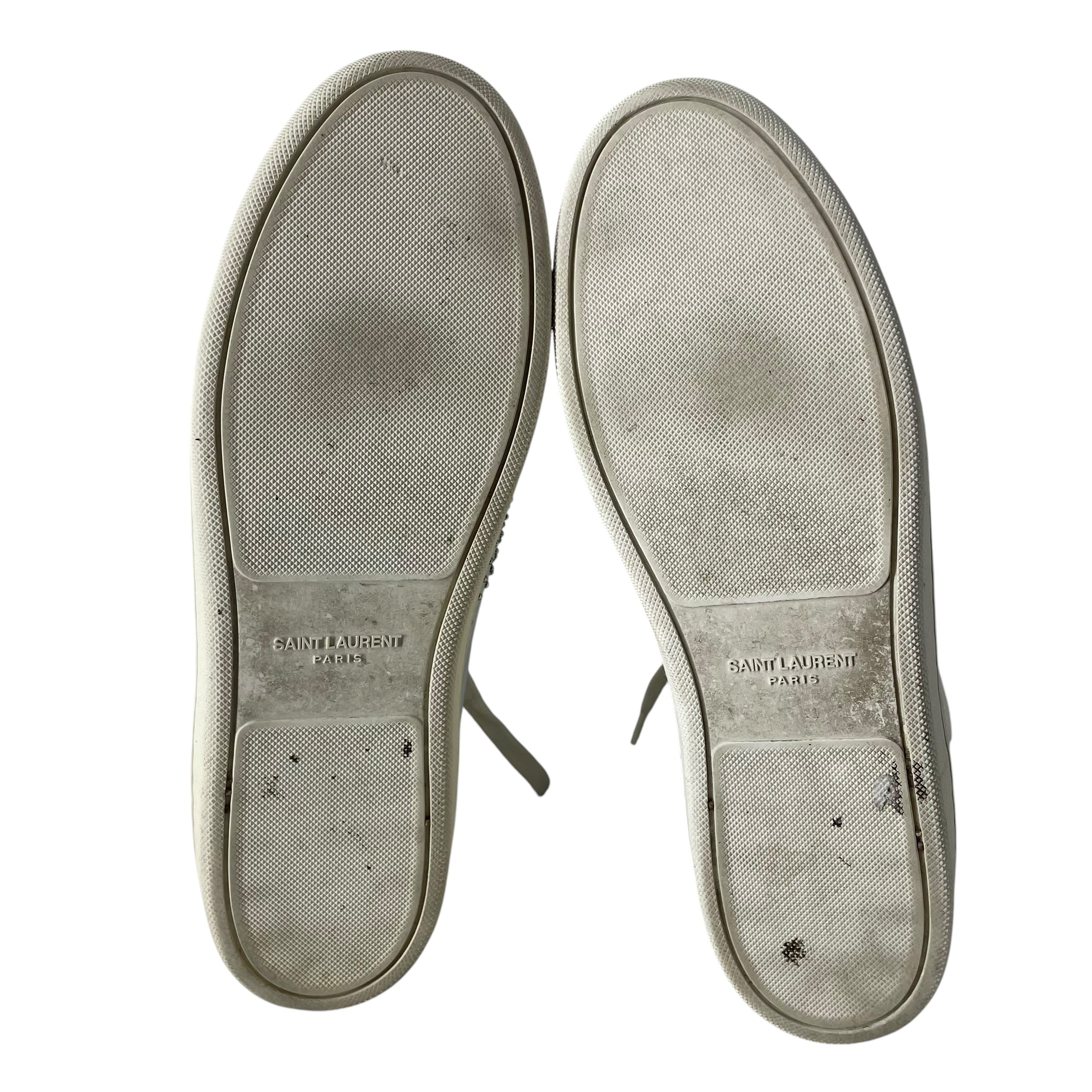 SAINT LAURENT/Hi-Sneakers/EU 39/Leather/WHT/STUDDED SL/01H view 4