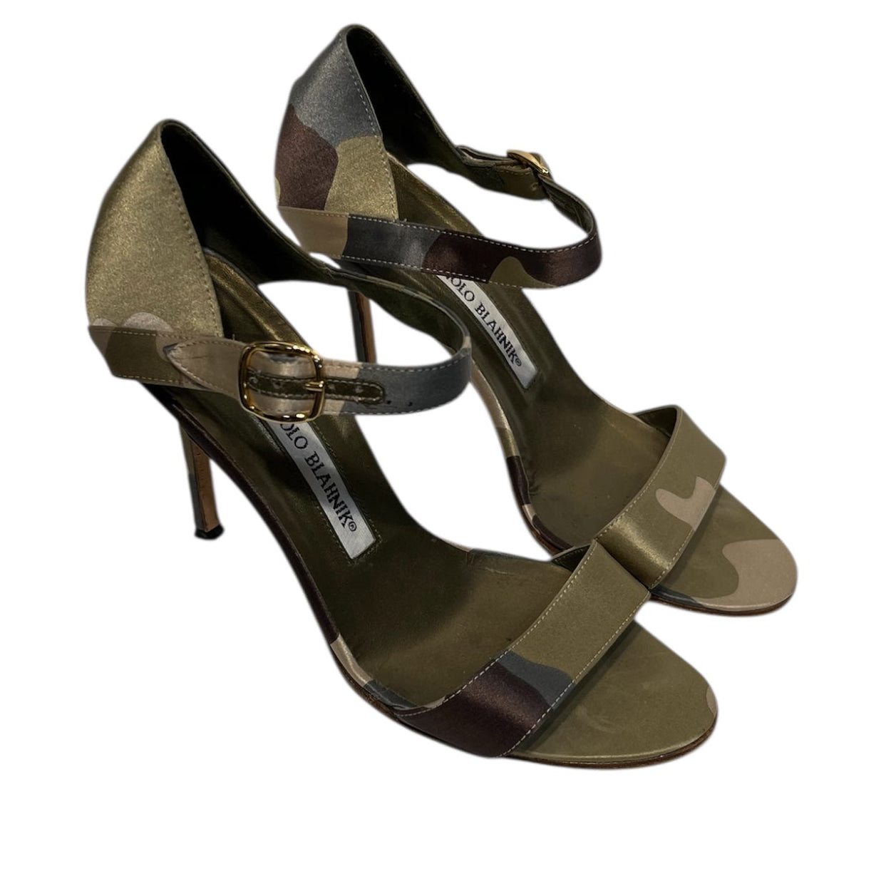 MANOLO BLAHNIK/Heels/EU 35/Camouflage/Nylon/GRN/ view 1