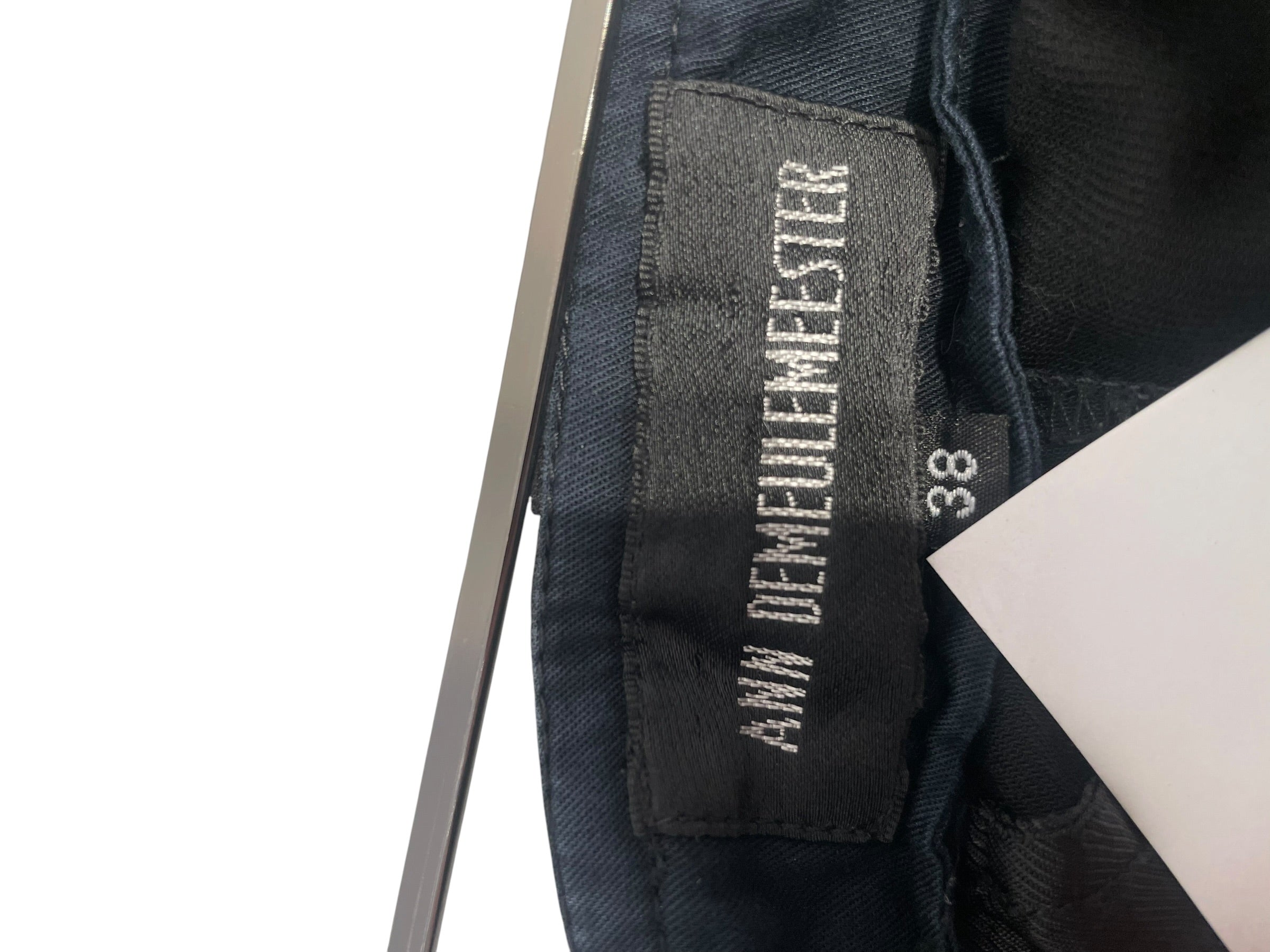 ANN DEMEULEMEESTER/Straight Pants/38/Cotton/BLK/ view 3