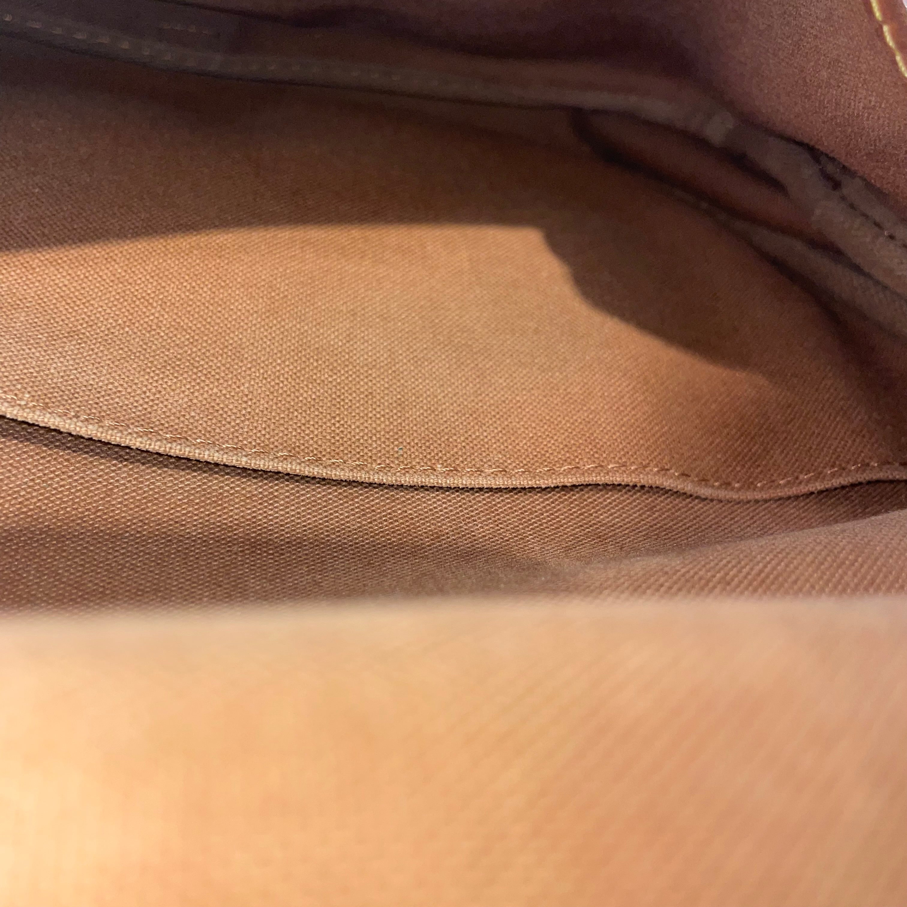 LOUIS VUITTON/Cross Body Bag/Monogram/Leather/BRW/Saumur Satchel view 7