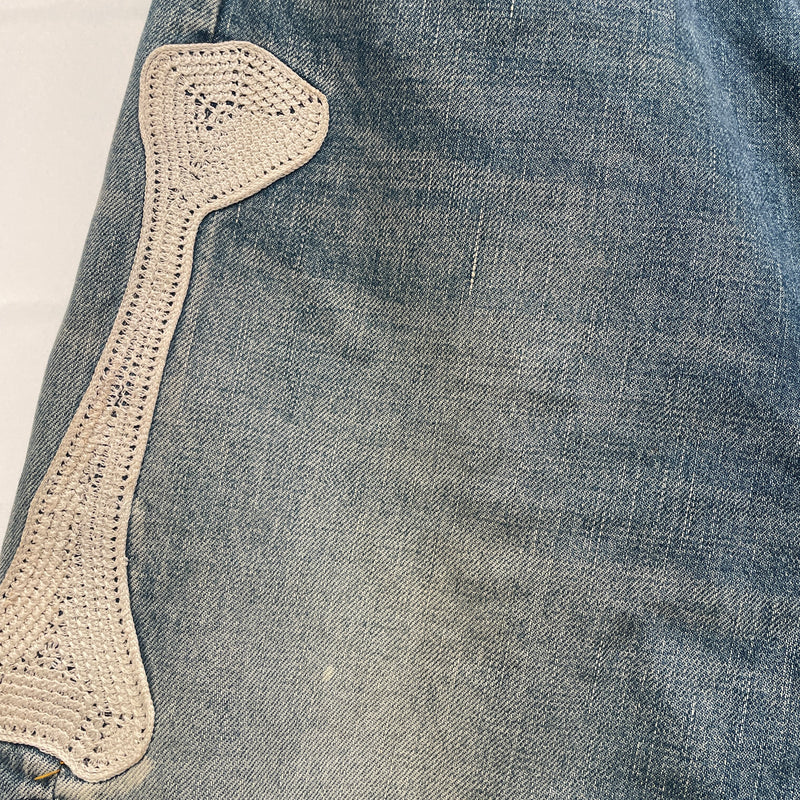KAPITAL/Shorts/32/Cotton/IDG/Graphic/BONE SHORTS