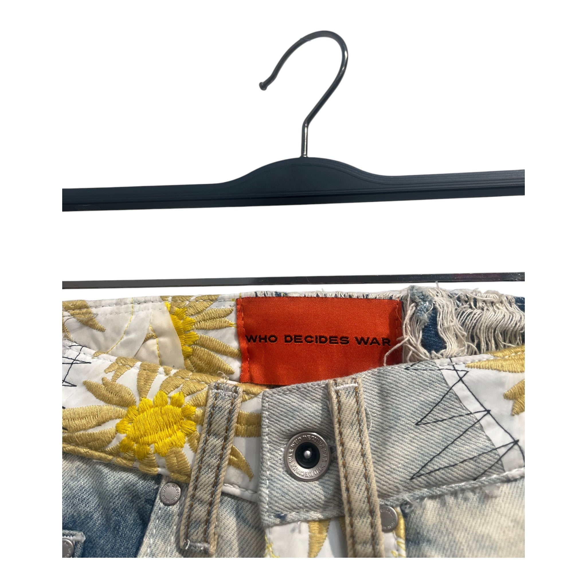 WHO DECIDES WAR/Bottoms/24/Cotton/BLU/HIPPIE FLOER DISTRESSED view 3