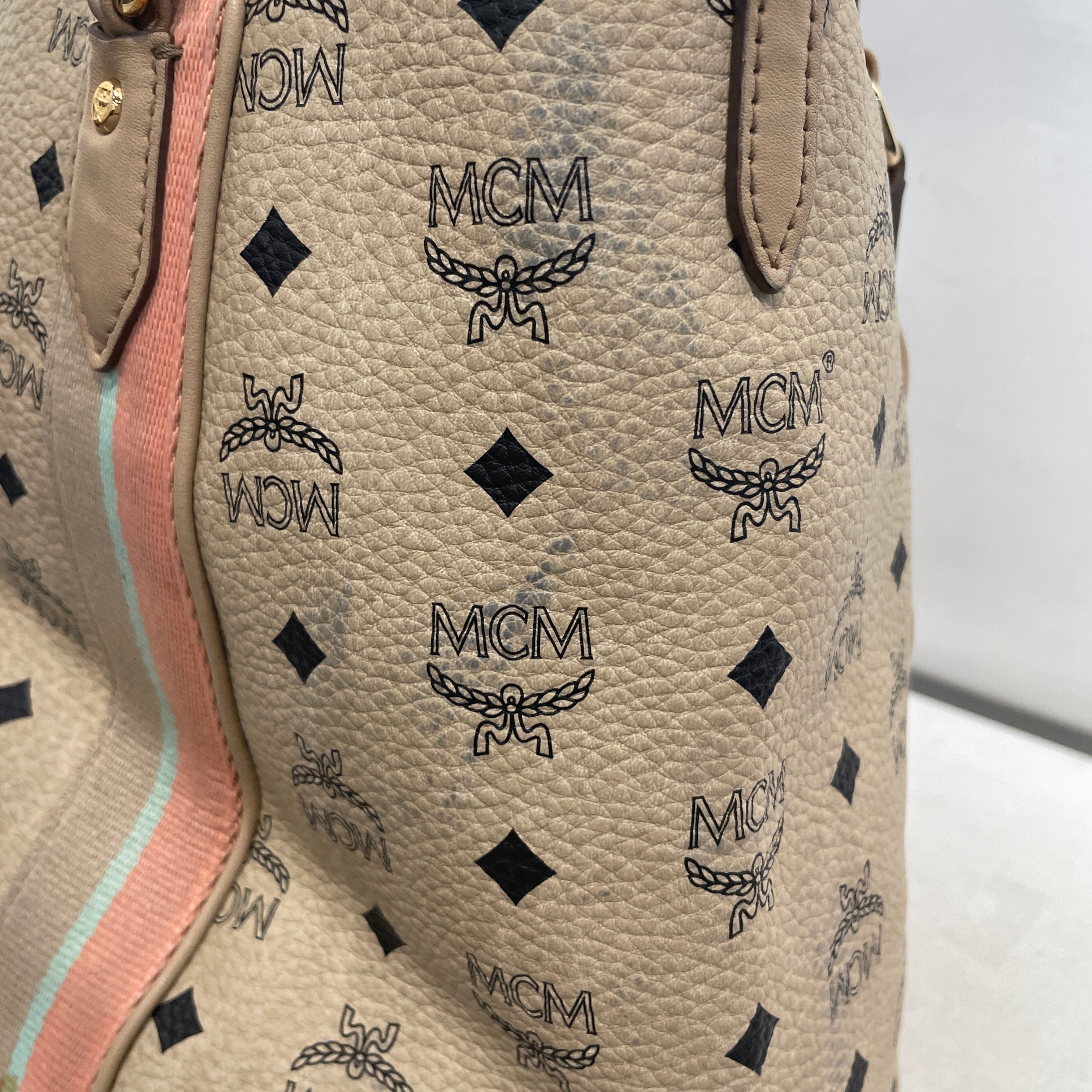 MCM/Tote Bag/Monogram/Leather/CRM/ view 9