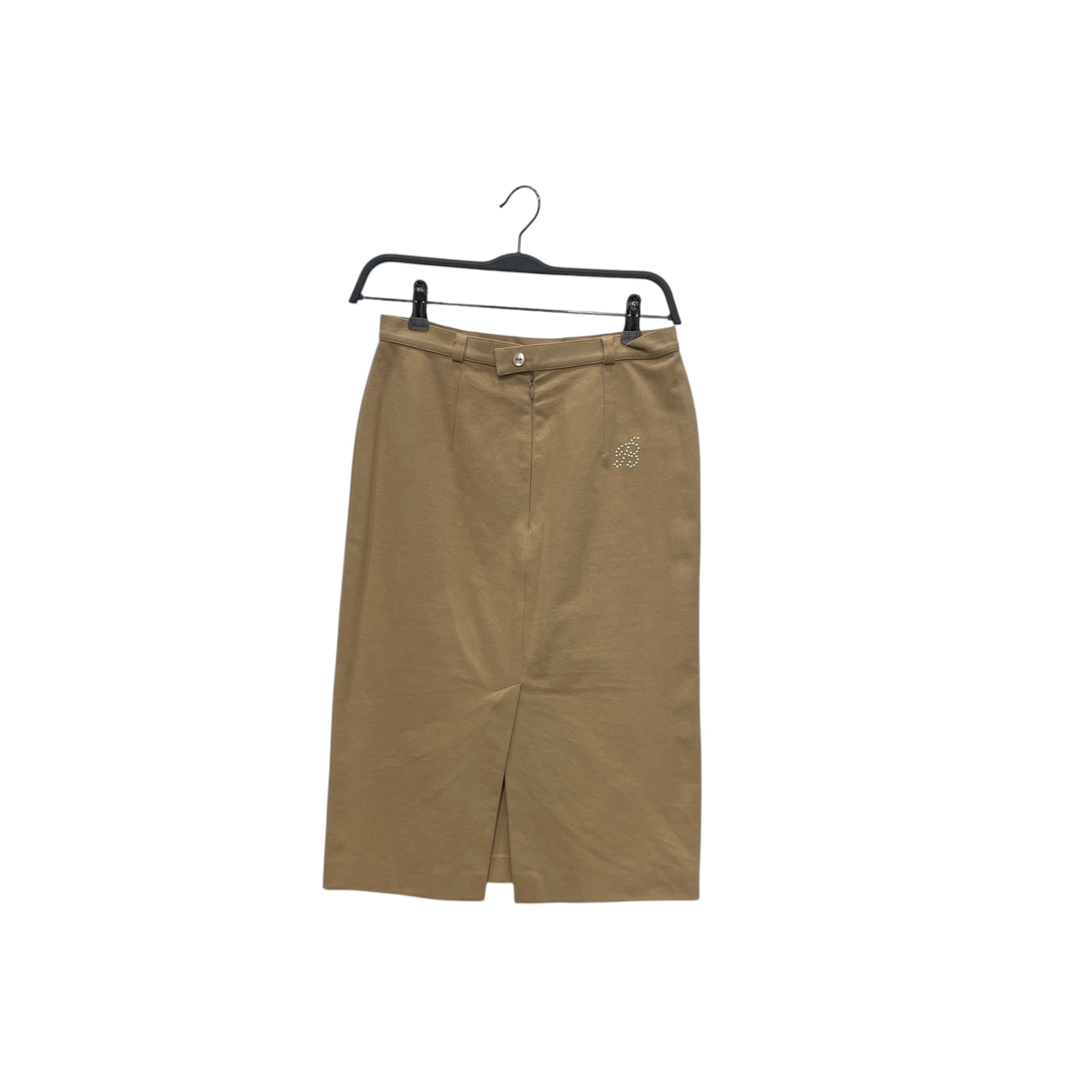 BLUMARINE/Skirt/42/Cotton/BEG/PEARL 'B' PENCIL SKIRT view 1