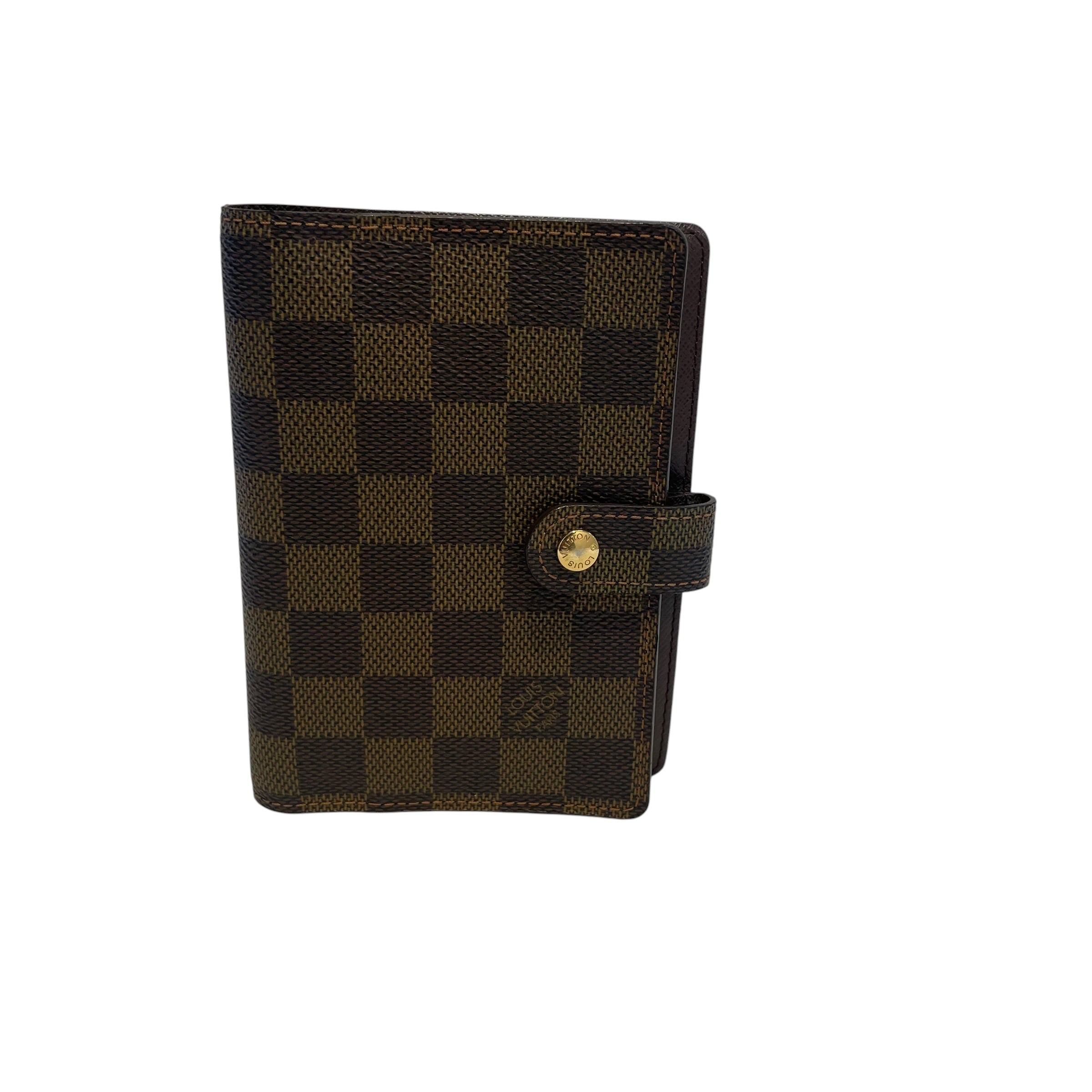 LOUIS VUITTON/Wallet/Monogram/Leather/BRW/L's/ruler/gld hard/agenda/yuk view 1