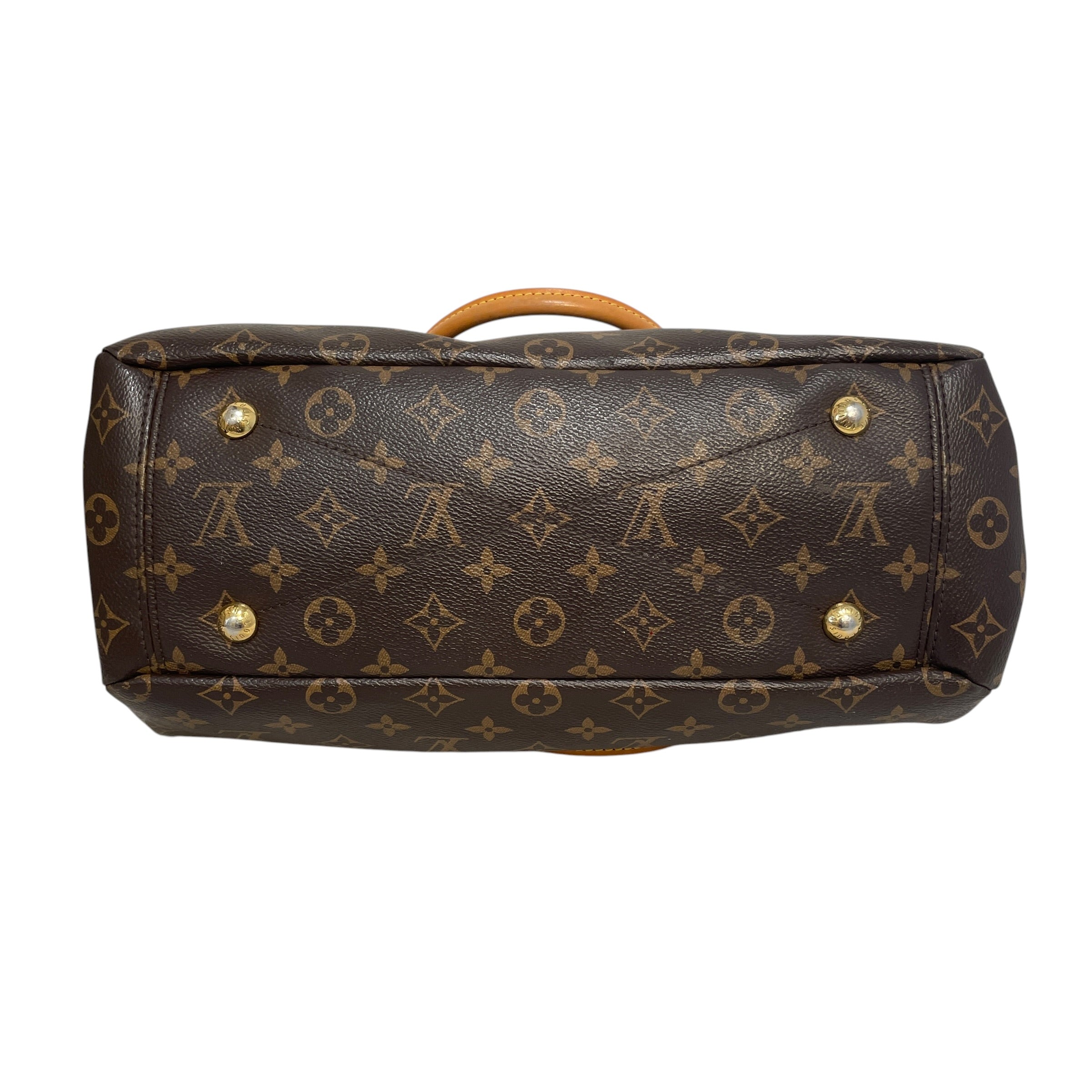 LOUIS VUITTON/Hand Bag/Monogram/Leather/BRW/Monogram Pallas MM 2 waybag view 3