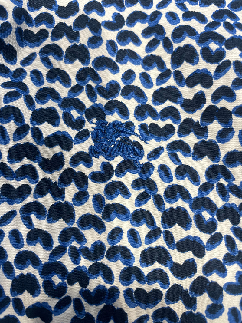 BURBERRY BLACK LABEL/LS Shirt/2/Blue/Cotton/All Over Print/