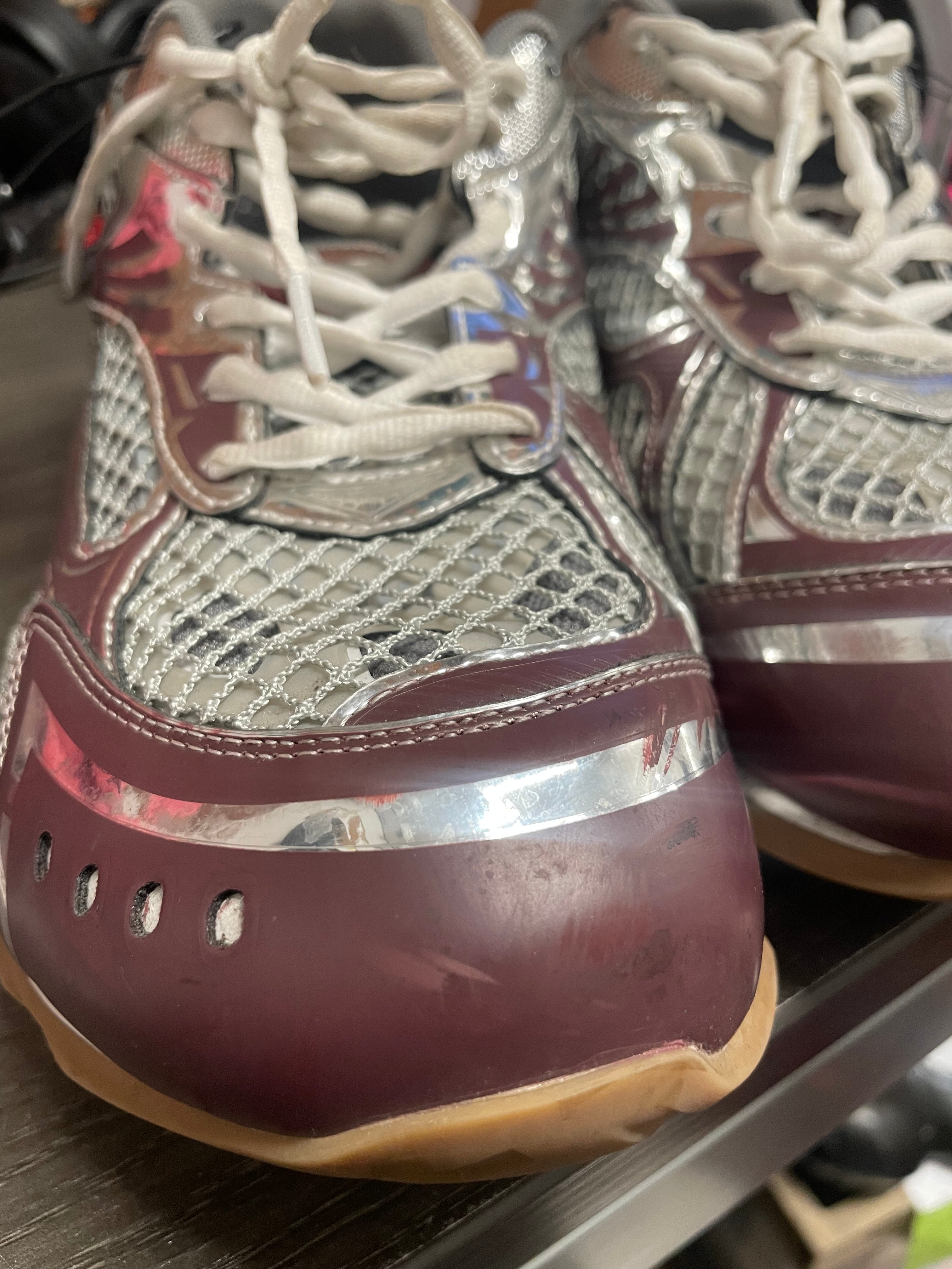 BOTTEGA VENETA/Low-Sneakers/US 11.5/BRD/275 (1.5) gray/maroon view 4