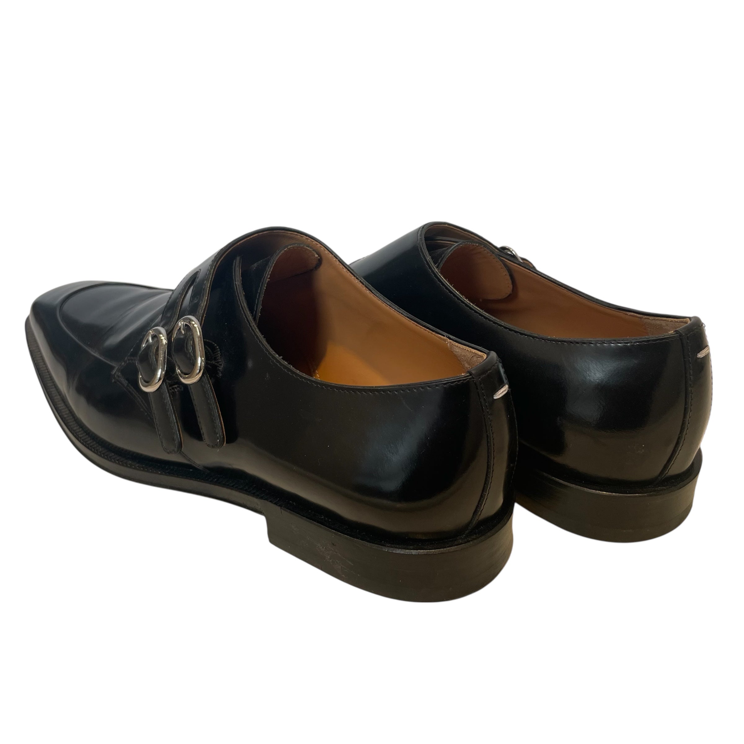 Maison Margiela/Loafers/EU 41/Leather/BLK/DOUBLE BUCKLE view 2