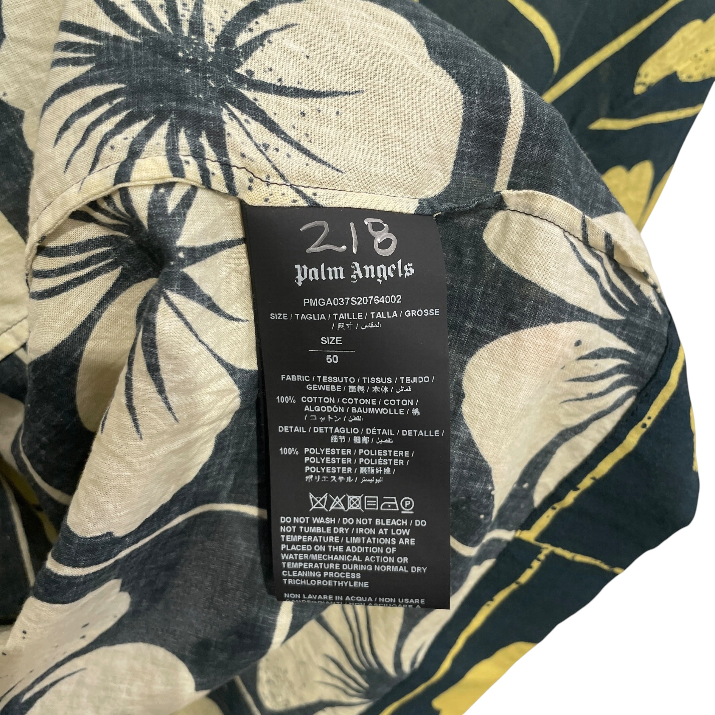 Palm Angels/SS Shirt/50/Cotton/GRN/Floral Pattern/FLORAL BOWLING SHIRT view 4