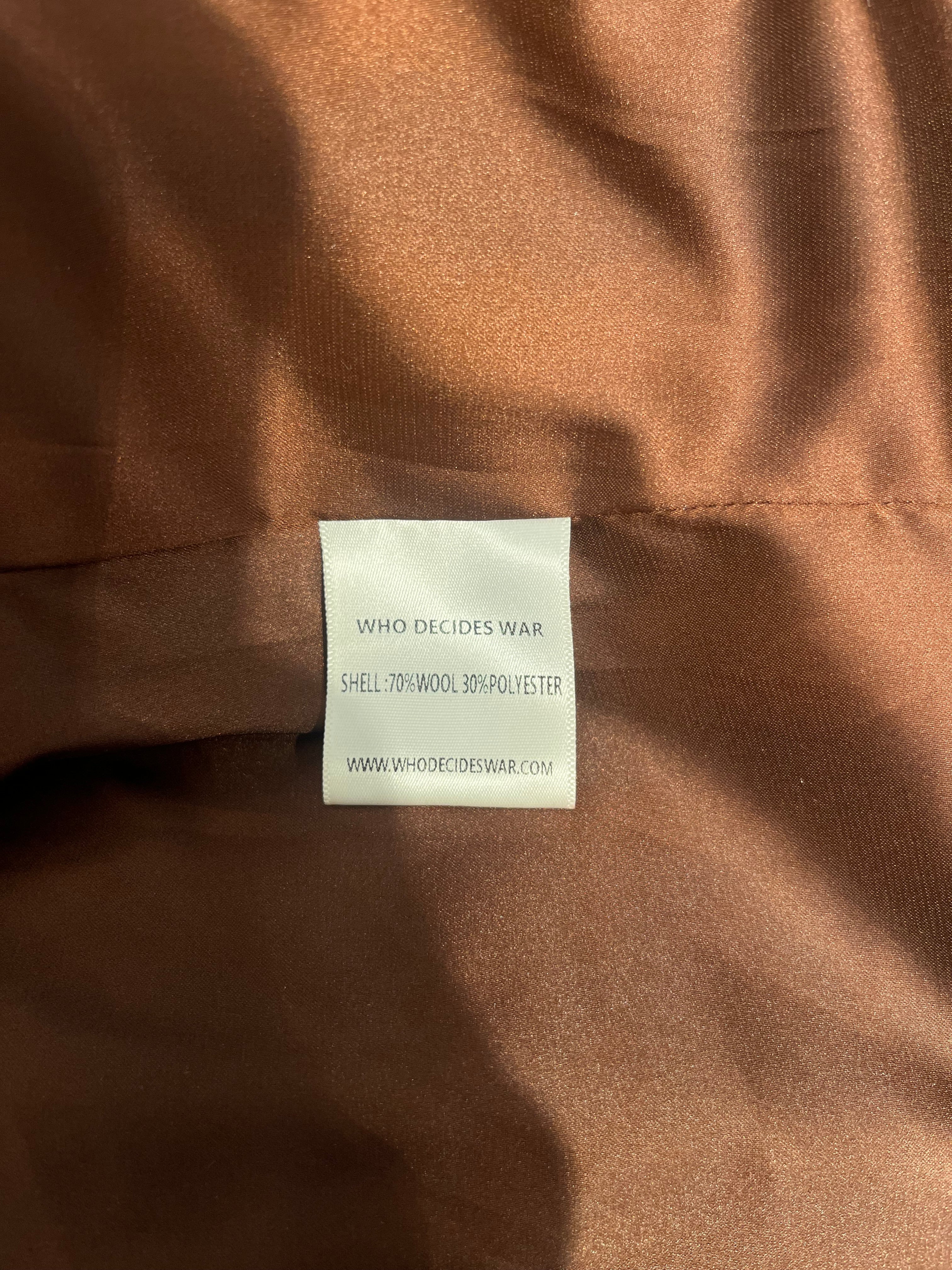 WHO DECIDES WAR/Jacket/XS/All Over Print/Wool/BRW/WHO DECIDE WAR FRONT WOW SLEEV view 4