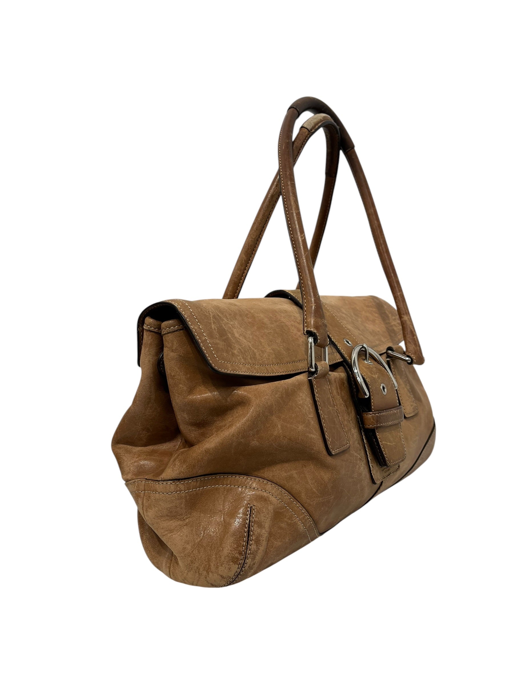 COACH/Bag/Leather/BRW/SILVER BUCKLE FOLD CLOSURE view 7