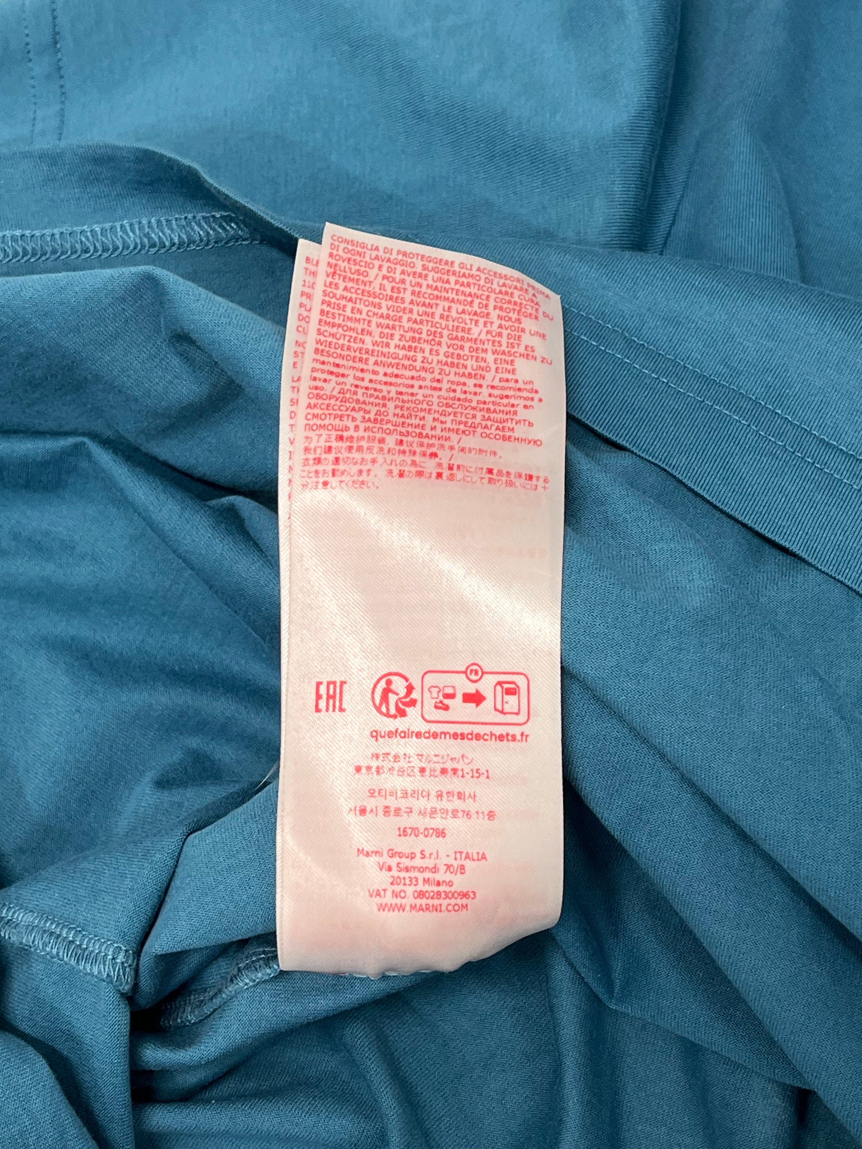 MARNI/T-Shirt/XL/Cotton/BLU/COLLAR HAND STITCH FLORAL view 6