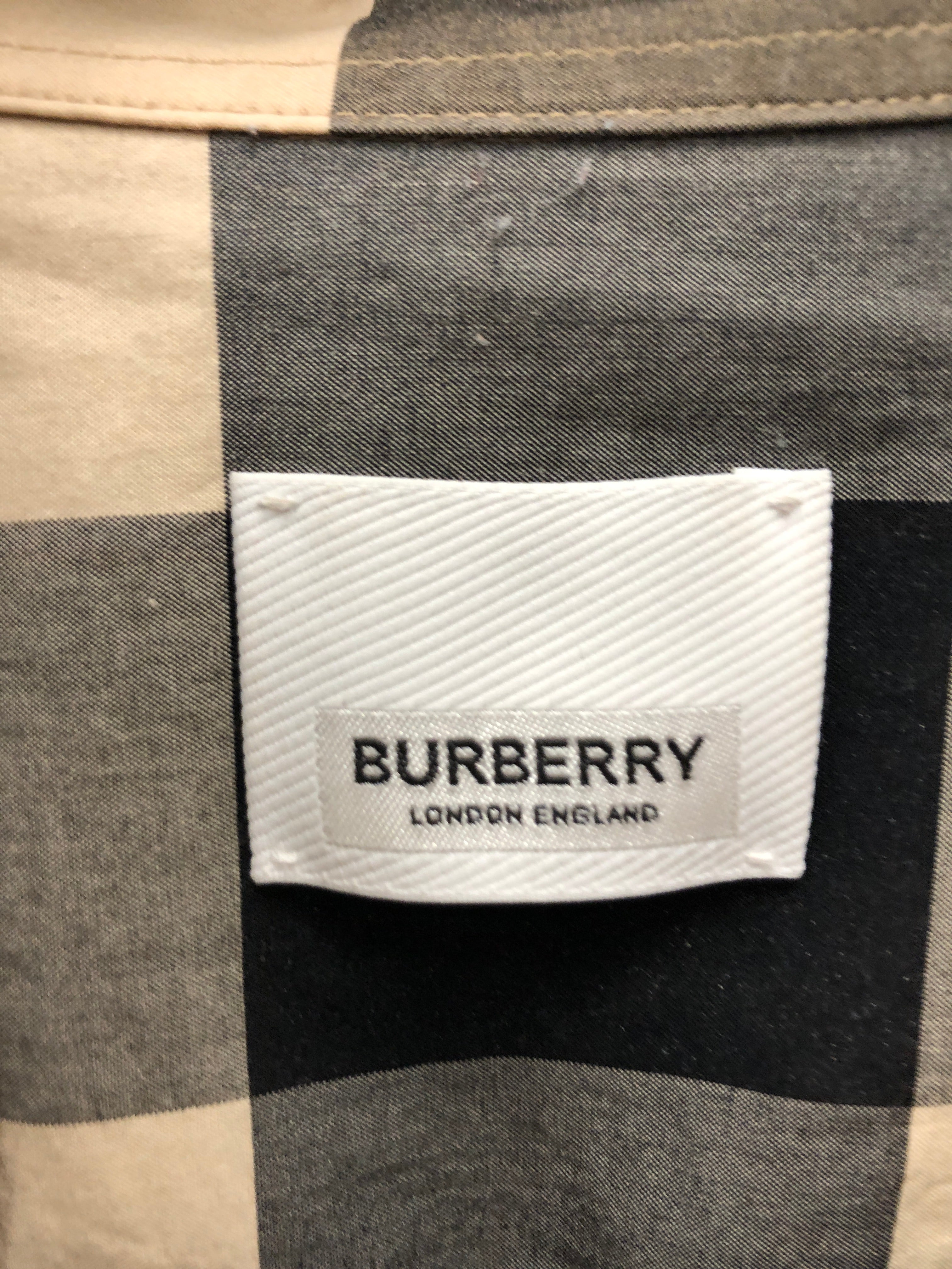 BURBERRY/LS Shirt/M/Cotton/CML/Plaid/ view 3