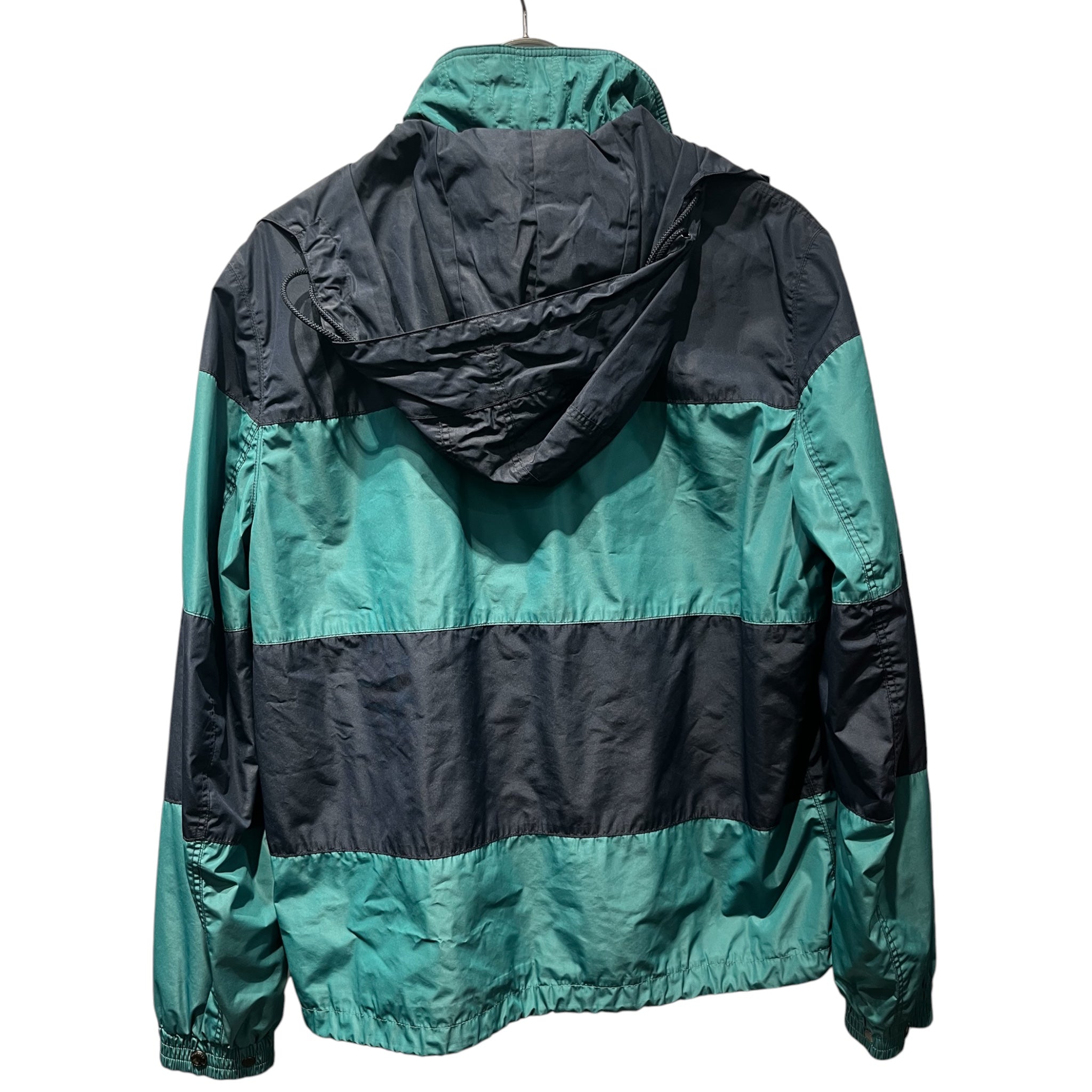 BURBERRY BRIT/Windbreaker/M/Polyester/NVY/Stripe/STRIPED HOODED WINDBREAKER view 2