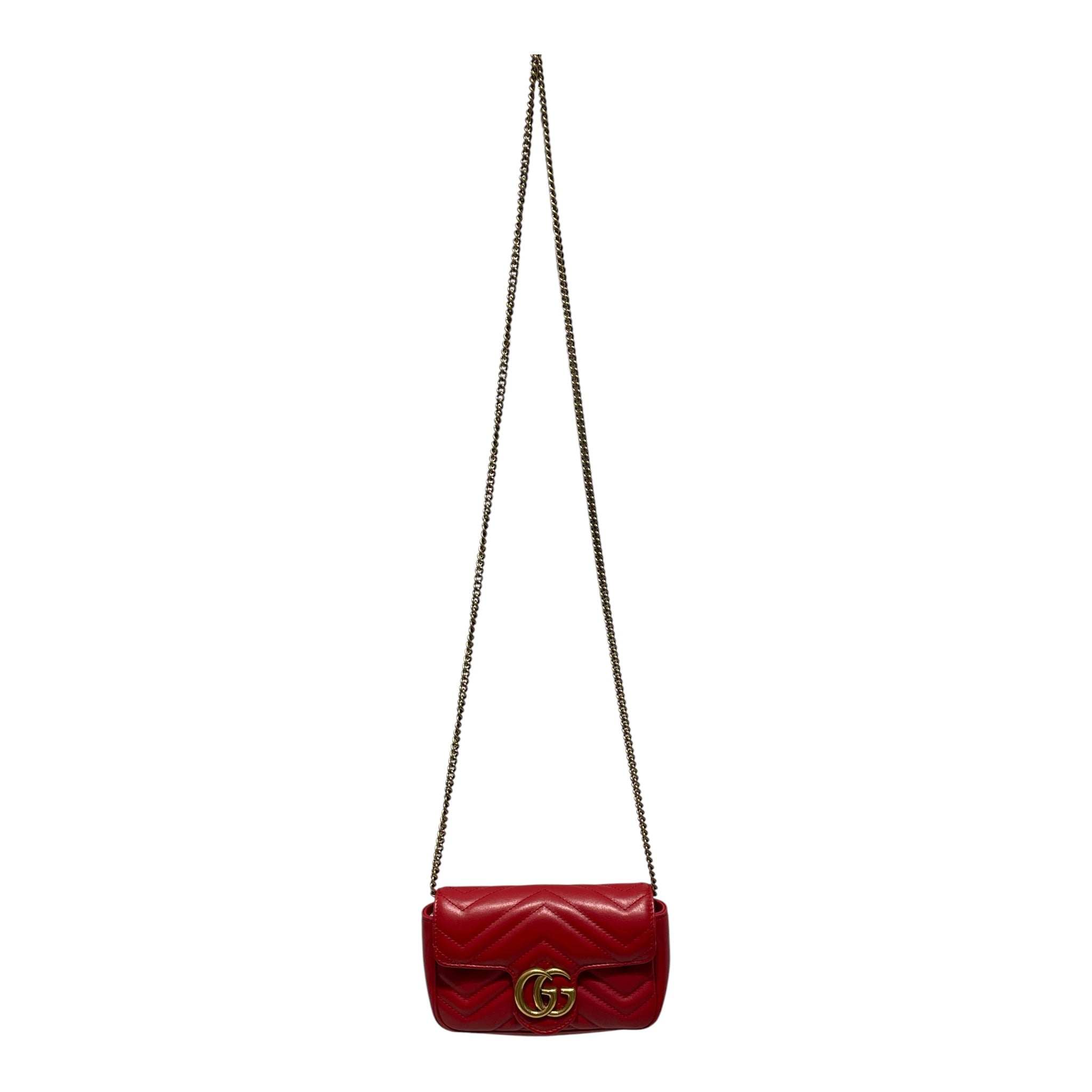 GUCCI/Cross Body Bag/Leather/RED/MARMONT LEATER CROSSBODY view 1
