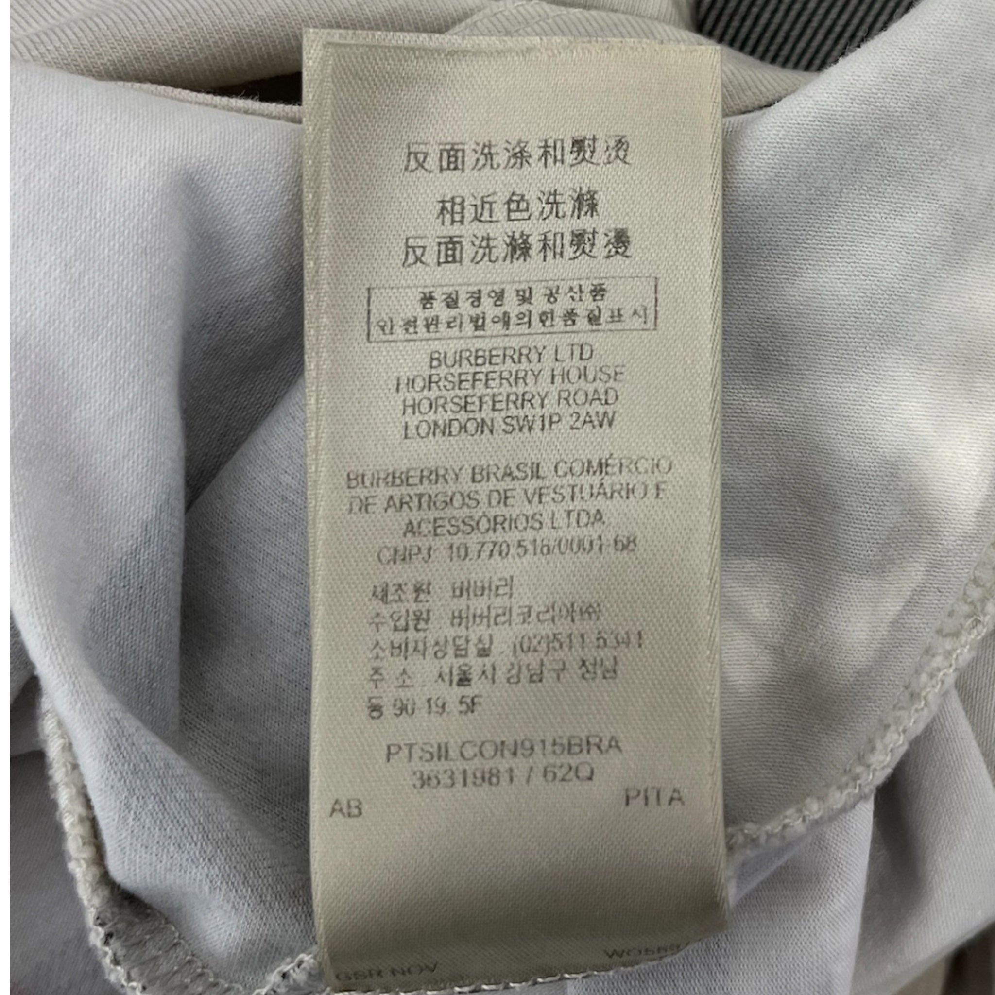 BURBERRY BRIT/T-Shirt/L/Plaid/Cotton/WHT/WHITE T-SHIRT RED GRAY PLAID view 8