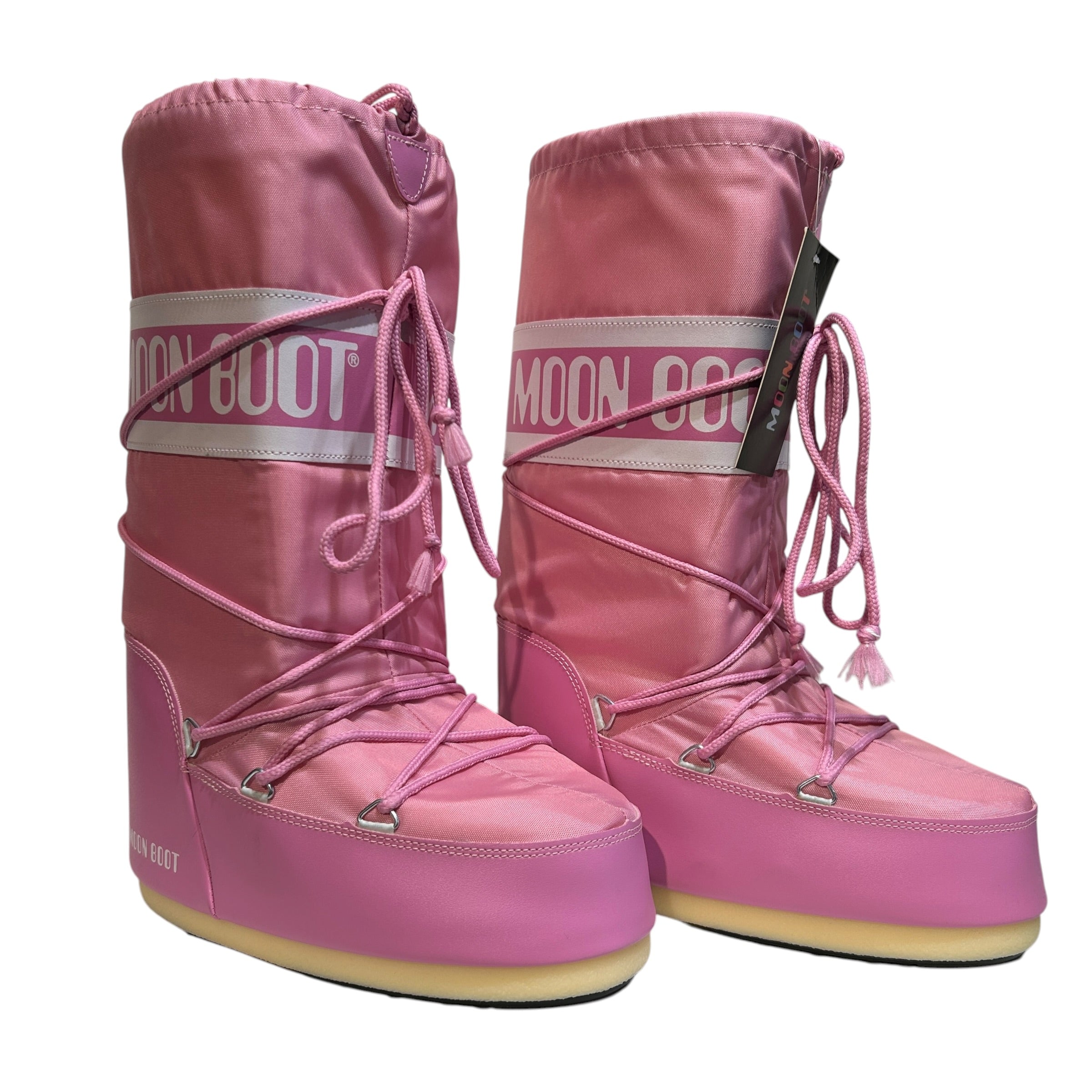 MOON BOOT/Boots/US 7.5/Nylon/PNK/ICON view 1