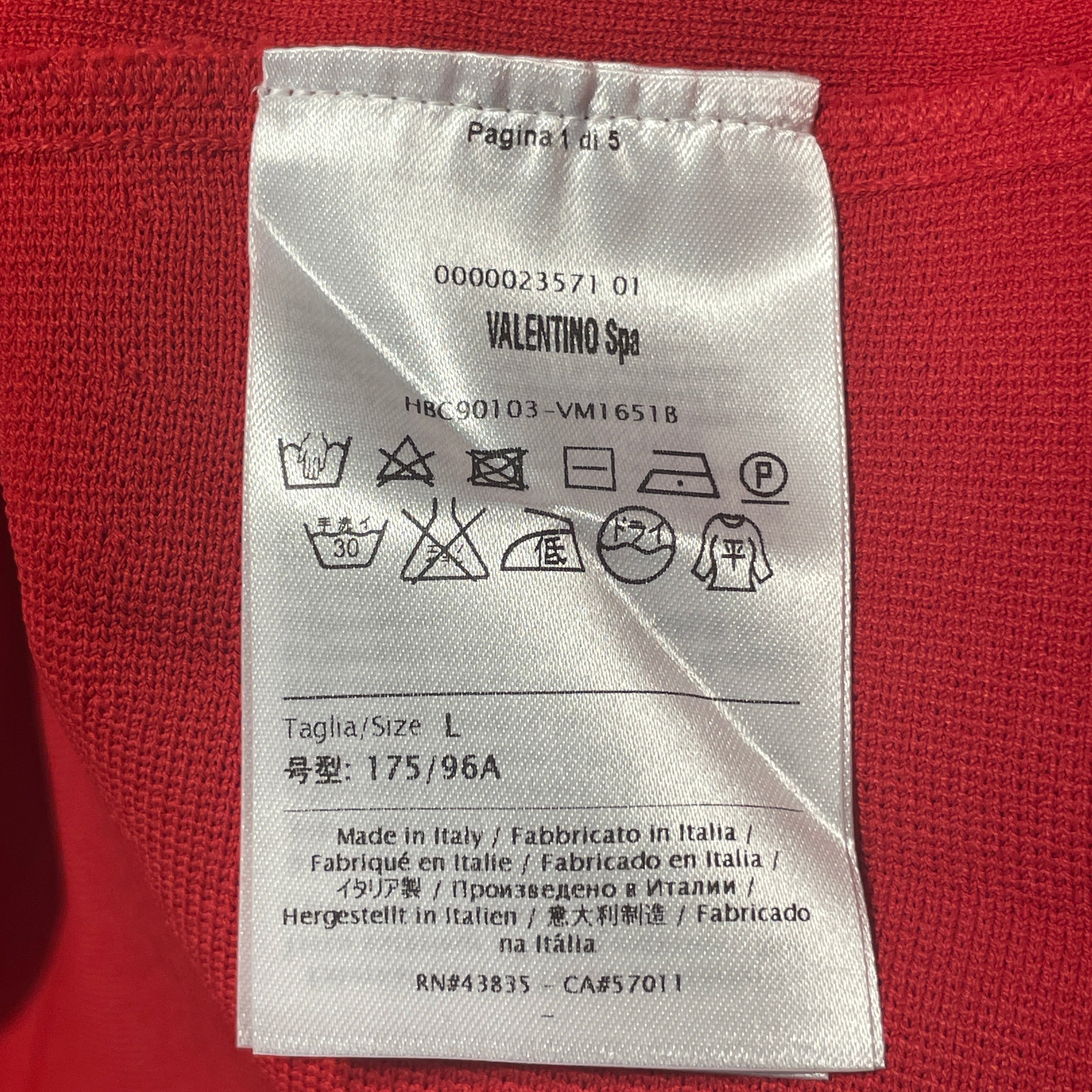 VALENTINO/Sweatshirt/L/RED/VISCOSE view 3