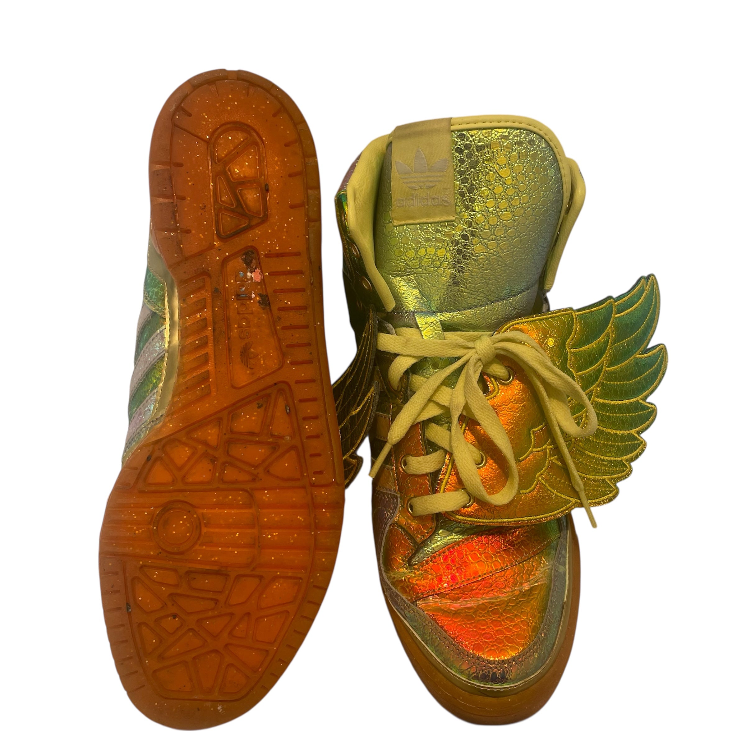 adidas/Hi-Sneakers/US 10.5/Glitter/Leather/MLT/Jeremy Scott Foil Wing view 7