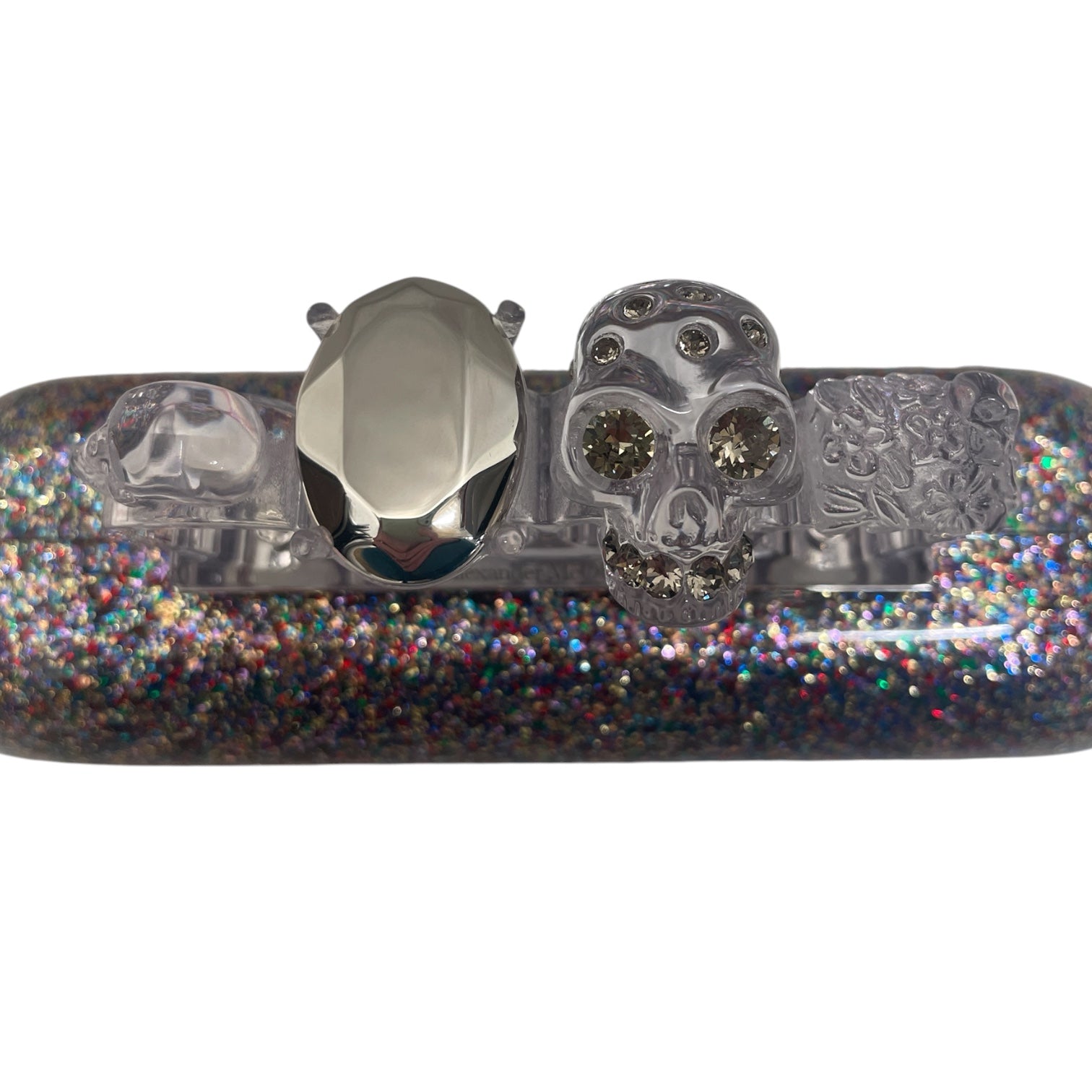 Alexander McQueen/Clutch Bag/Glitter/Acrylic/PPL/SILVER HARDWEAR view 3