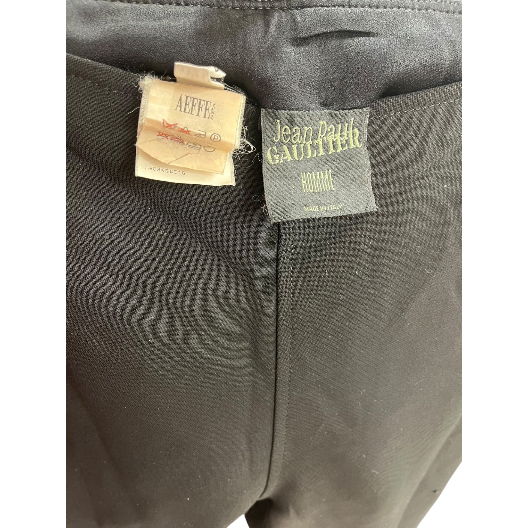 Jean Paul GAULTIER HOMME/Bootcut Pants/30/Cotton/BLK/SIDE TIE FLARED PANT view 5