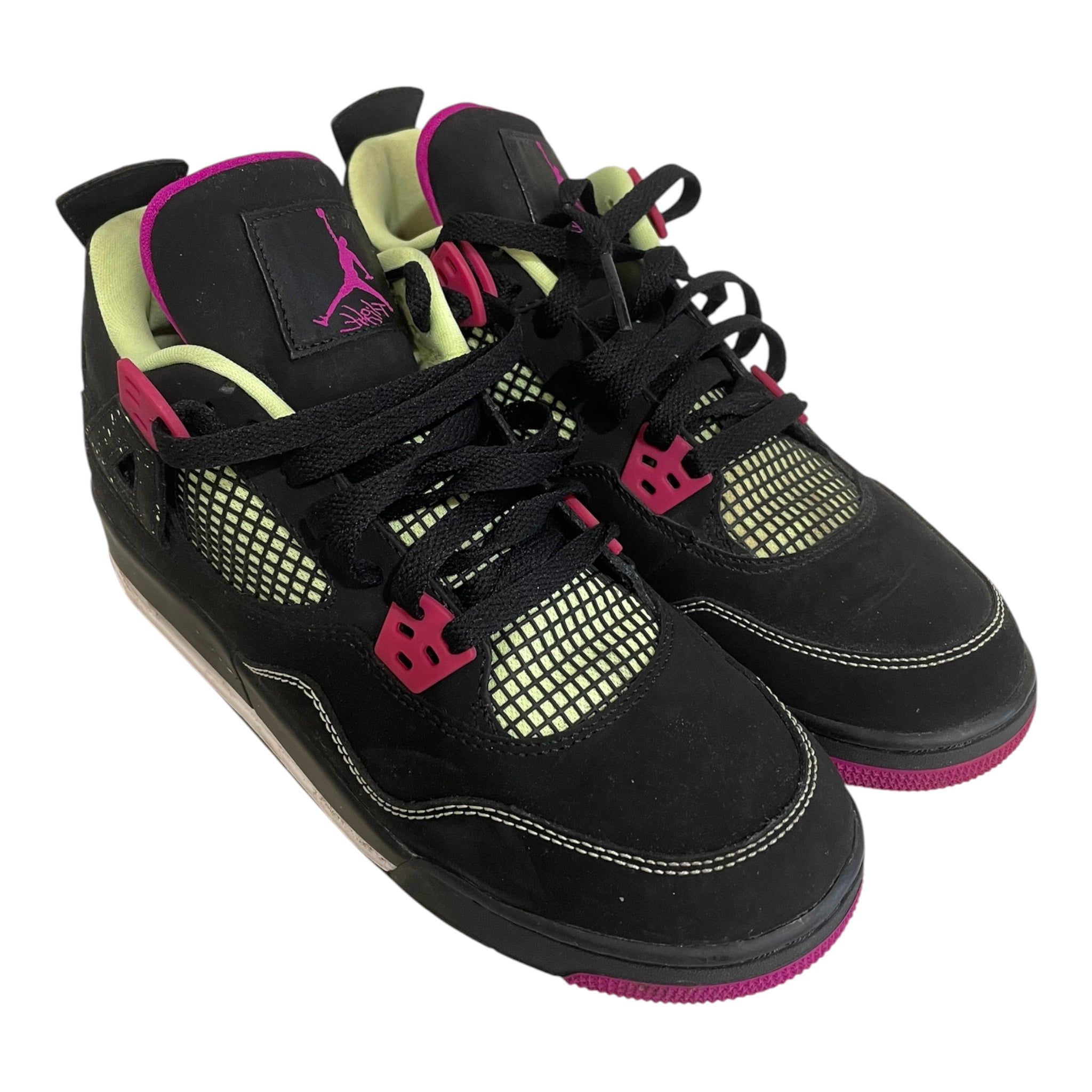 NIKE/AIR JORDAN 4 RETRO 30TH GG/Low-Sneakers/US 8.5/Leather/BLK/705344-027 view 1