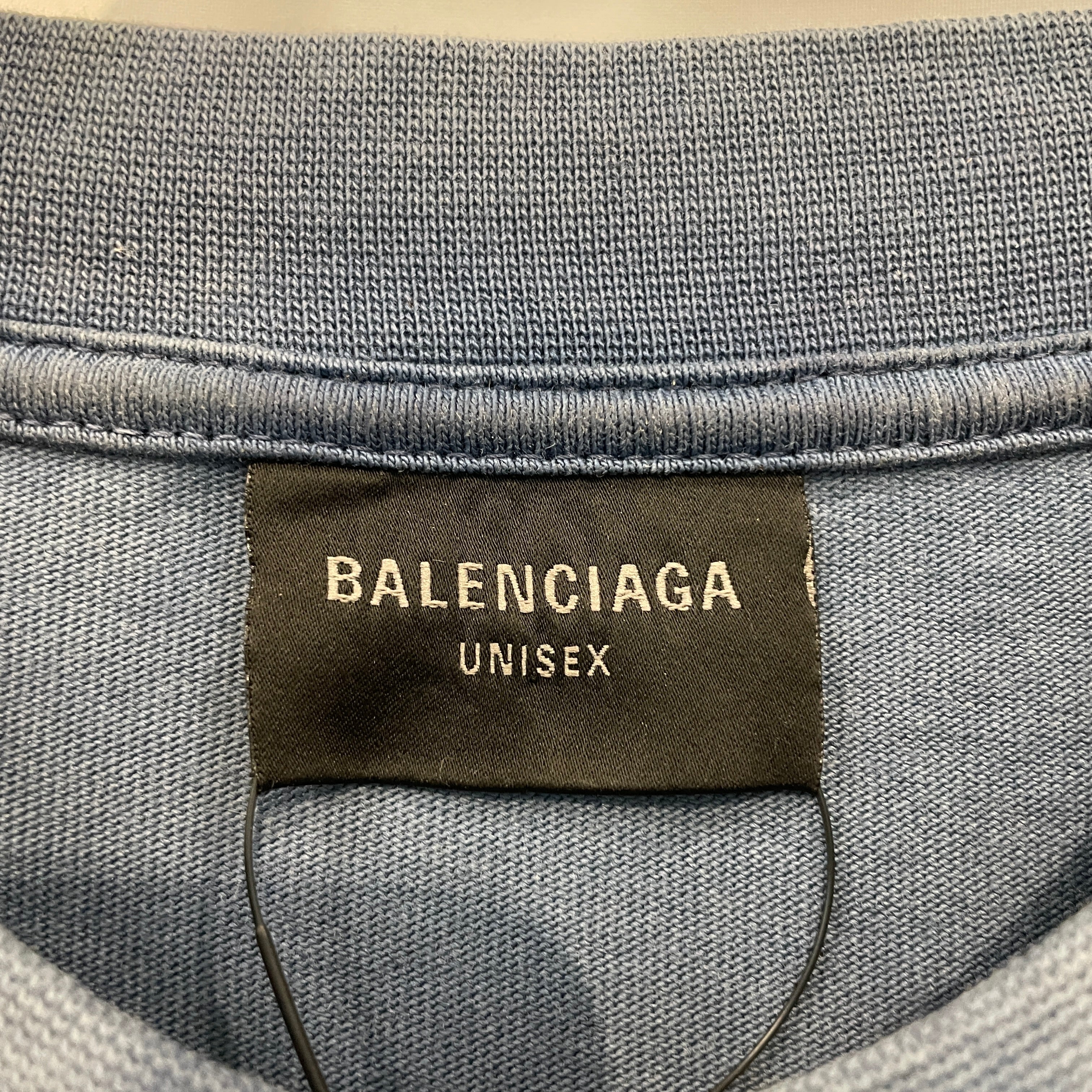 BALENCIAGA/T-Shirt/LG/Cotton/BLU/Eiffel Tower view 3