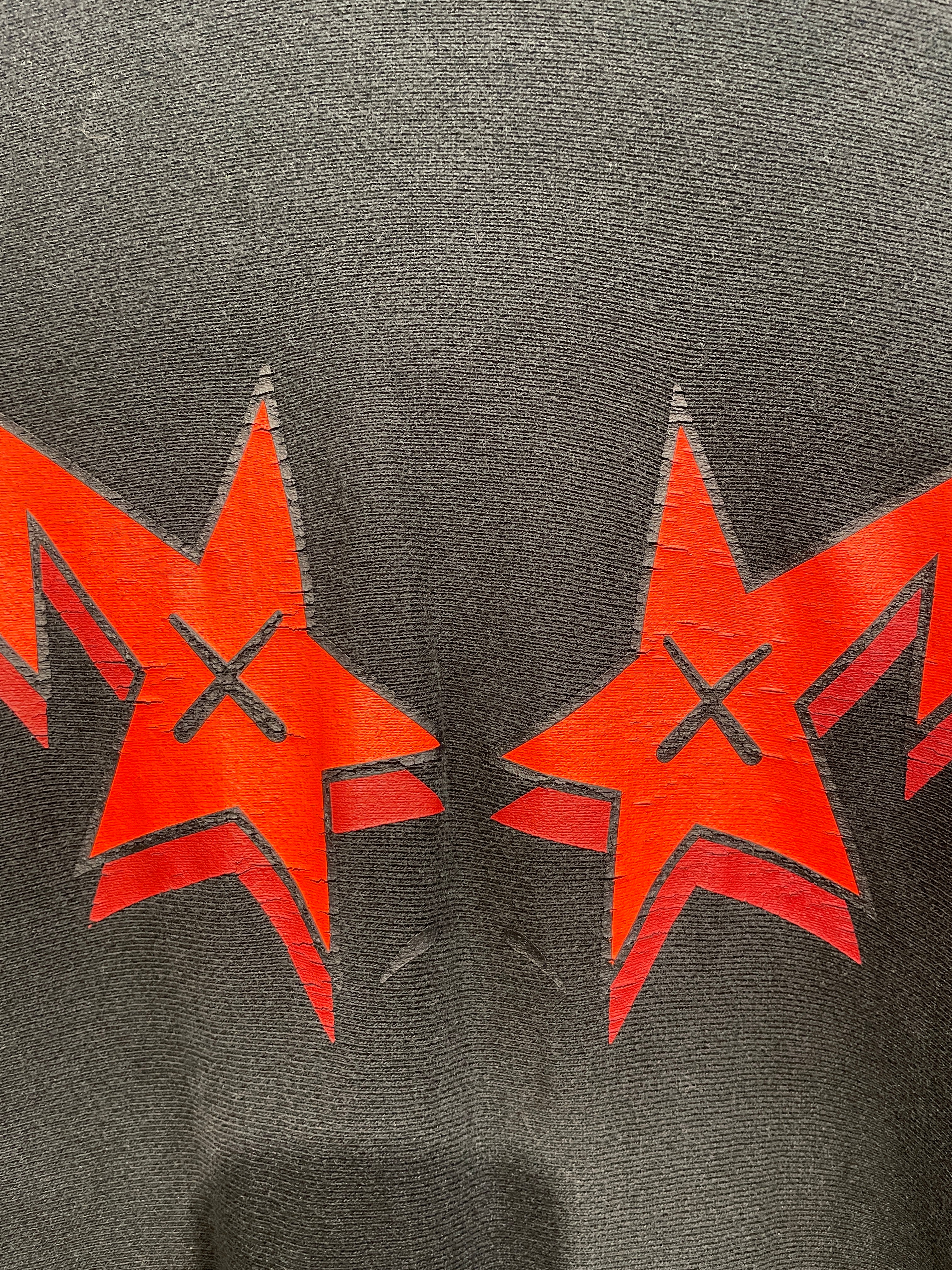A BATHING APE/KAWS/Hoodie/L/Graphic/Cotton/BLK/Pullover/RED STA* X EYES FRONT GRAPH view 7