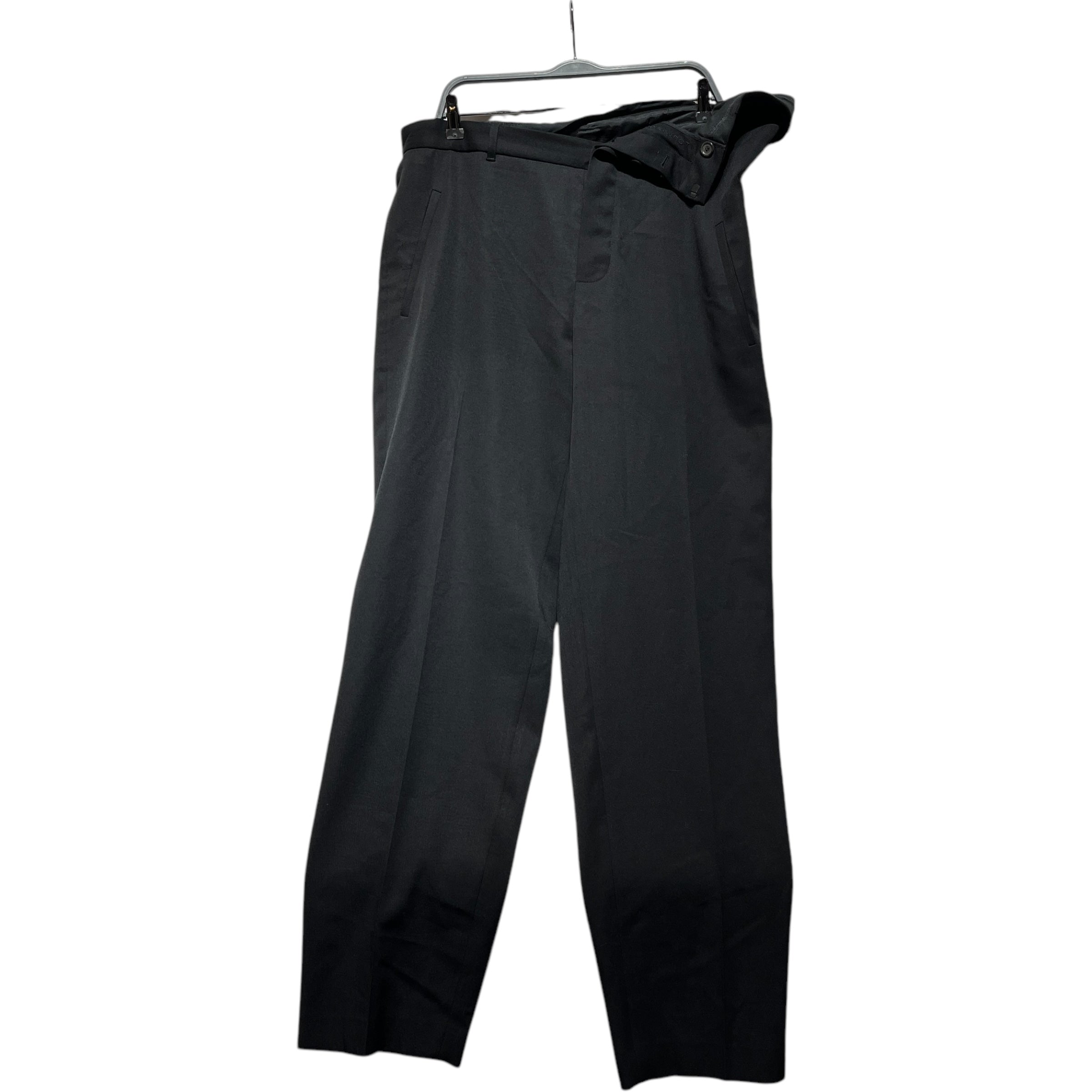 Y/PROJECT/Straight Pants/XL/Wool/BLK/asymetrical waist view 1