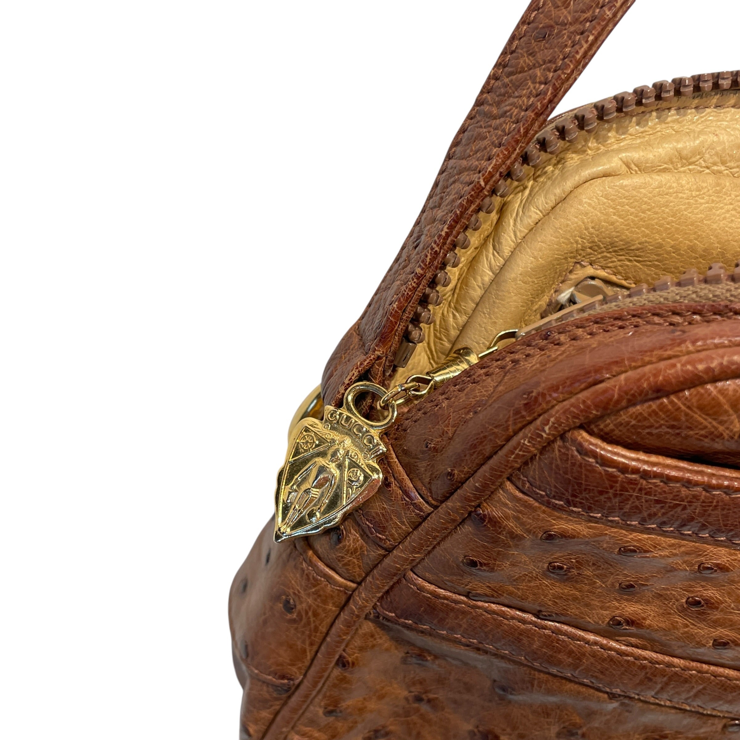 GUCCI/Cross Body Bag/Leather/BRW/OSTRICH view 9