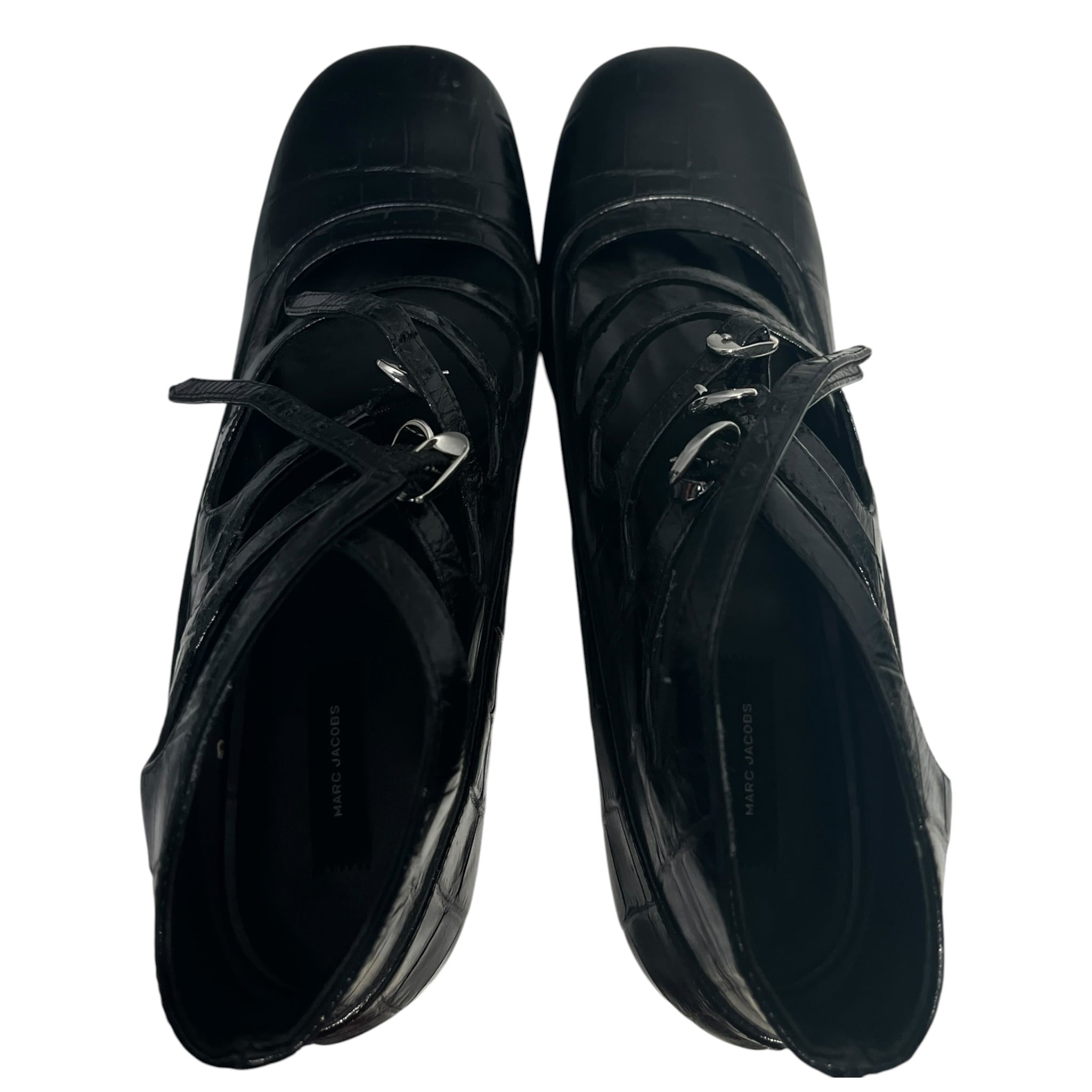 MARC JACOBS/Booties/EU 38/Animal Pattern/Leather/BLK/KIKI platforms view 3