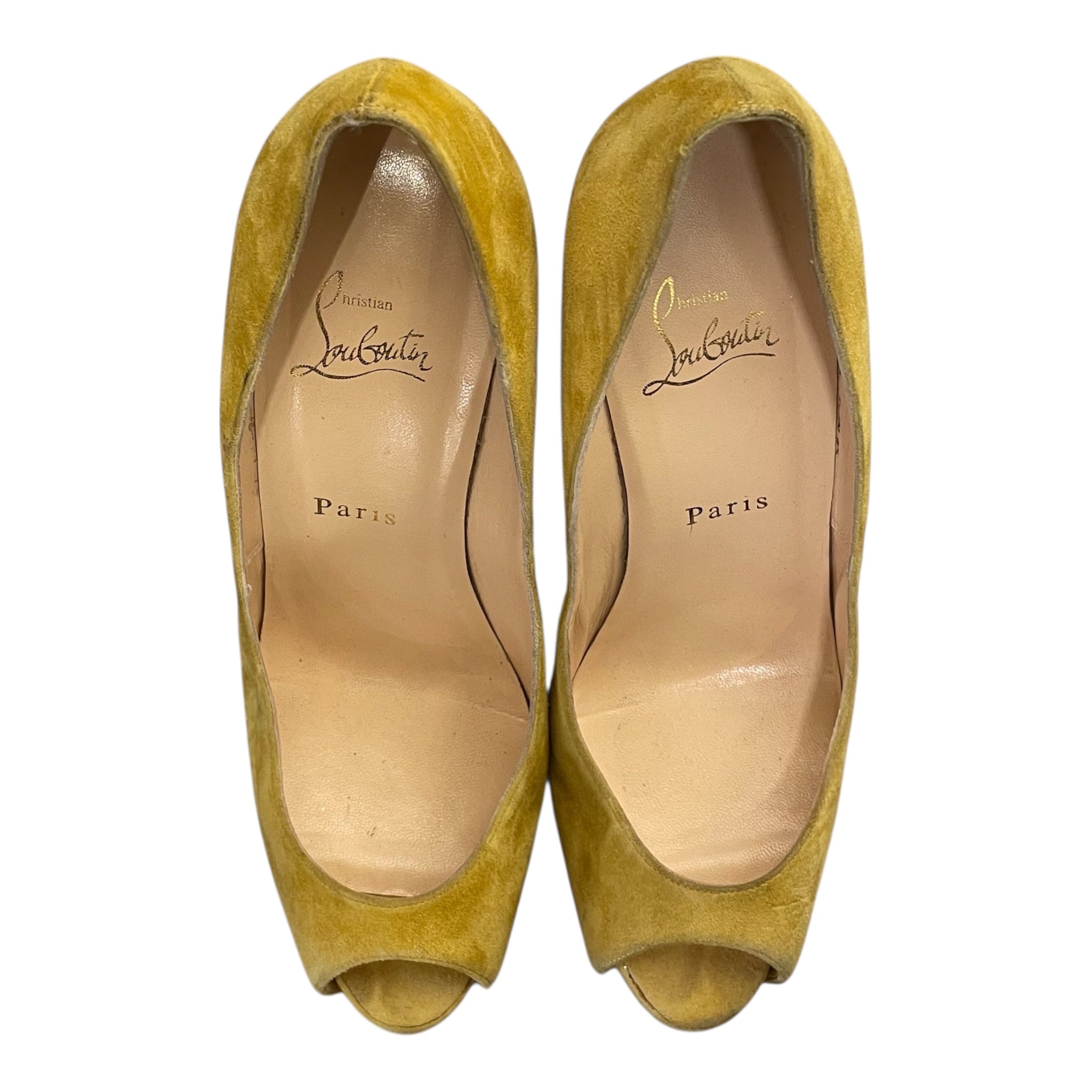 Christian Louboutin/Heels/EU 39.5/Suede/YEL/Vendome 120 Pumps view 5