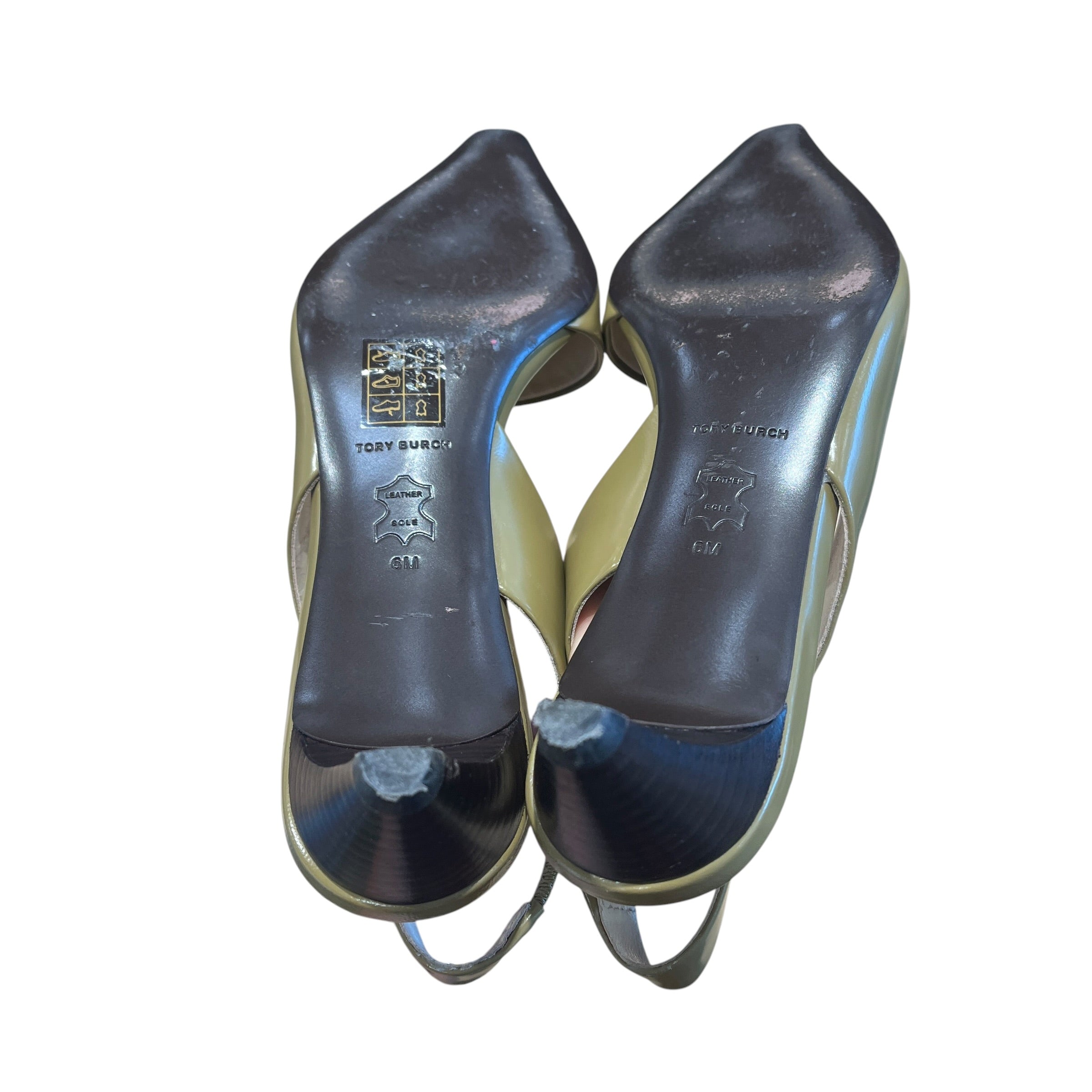 TORY BURCH/Heels/US 6/Leather/KHK/OLIVE PIERCED TOE SLINGBACK view 25