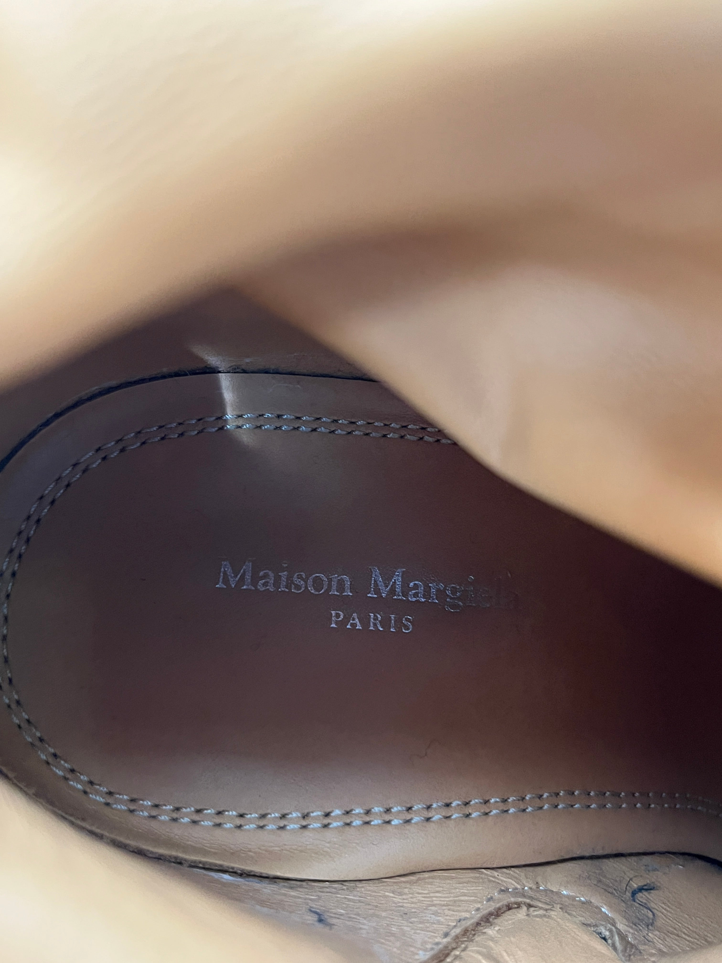 Maison Margiela/Dress Shoes/US 6/Leather/BLK/Tabi Long Boots view 3