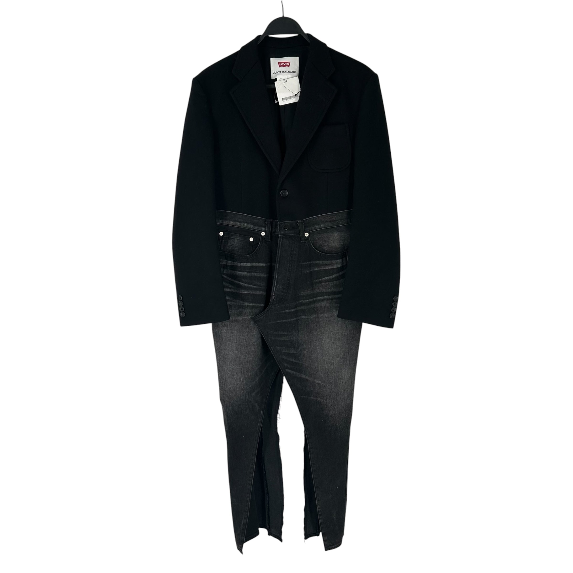 JUNYA WATANABE COMME des GARCONS/Levis CALIFORNIA/Trench Coat/L/Wool/BLK/JL-C101 MIXED MEDIA view 1