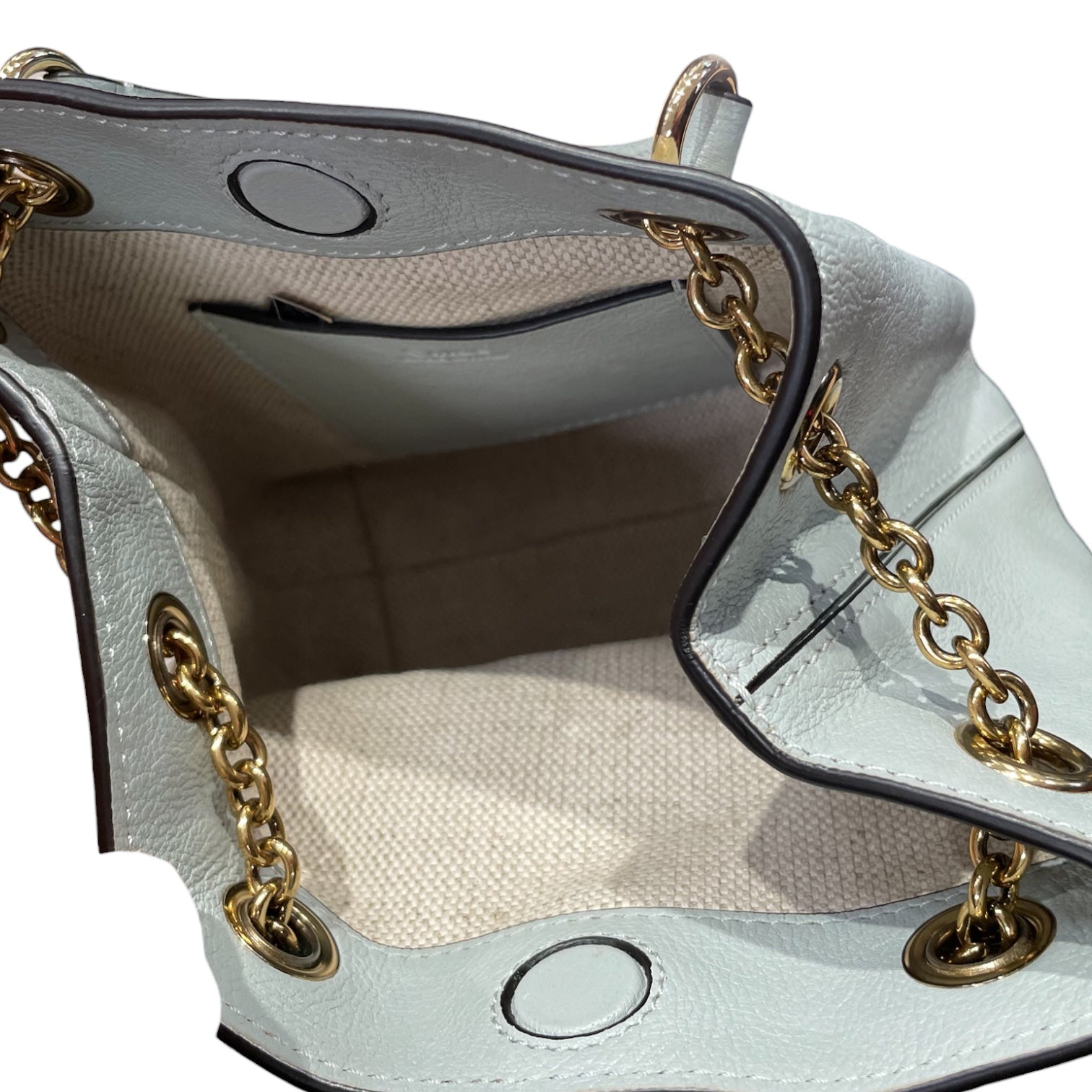 Chloe/Cross Body Bag/Leather/BLU/GOLD-TONE/MINI/BUCKET view 4