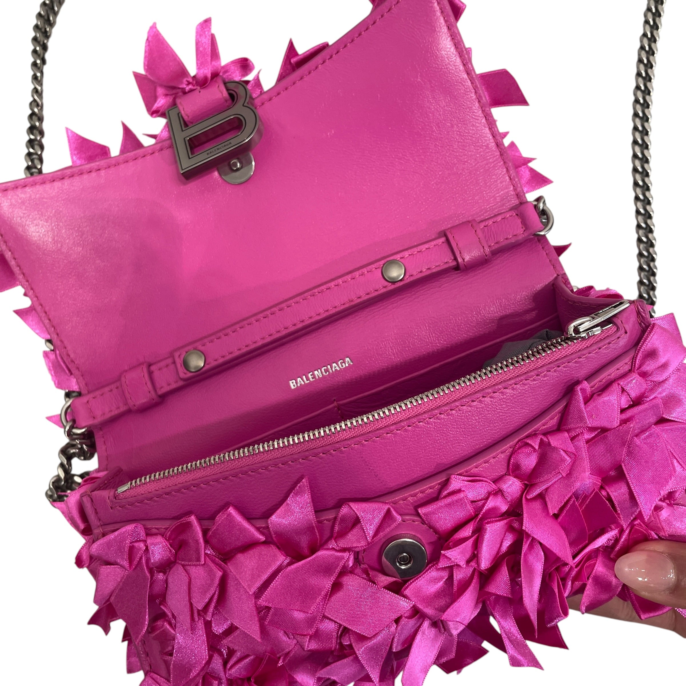 BALENCIAGA/Cross Body Bag/Cotton/PNK/BOW view 5