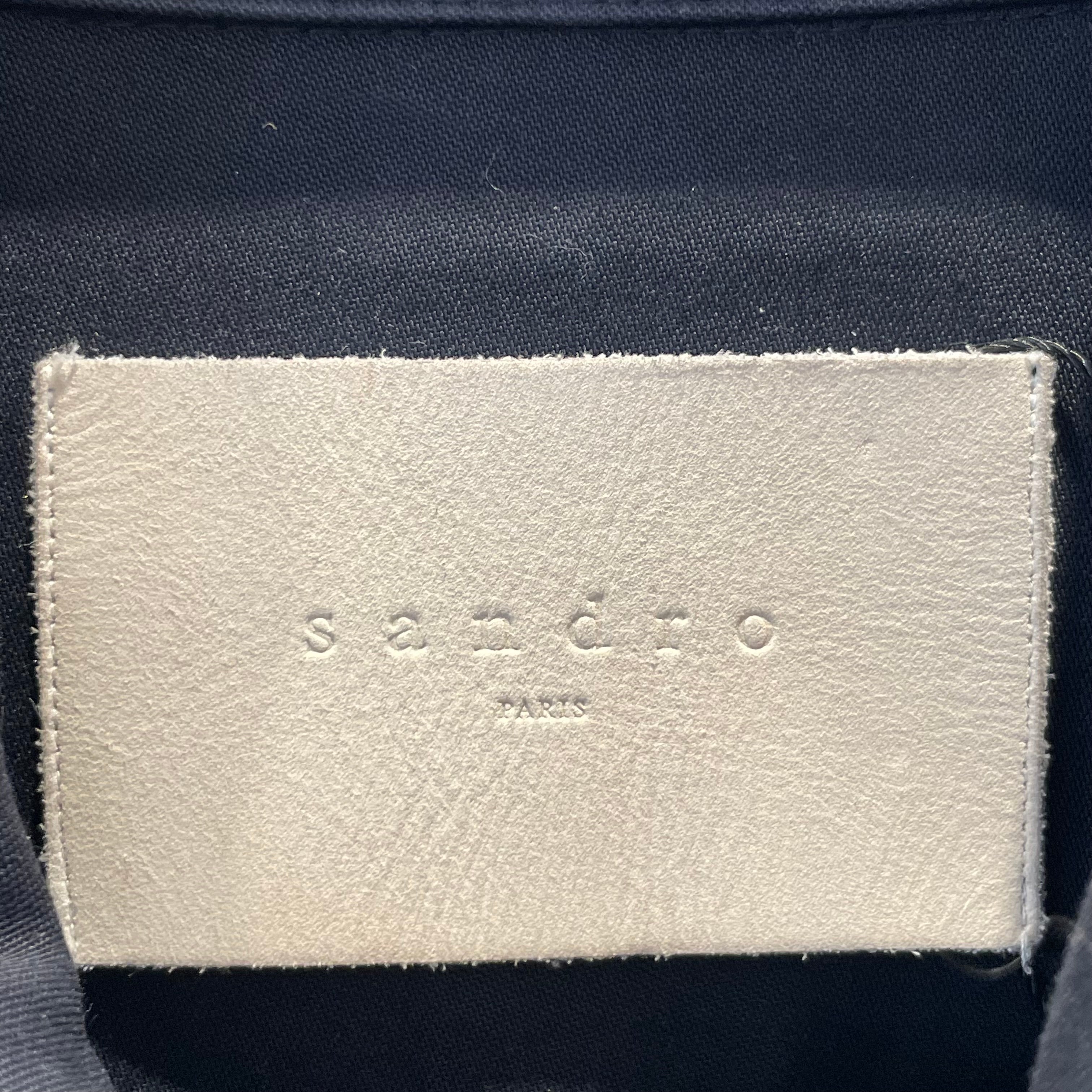 sandro/Jacket/S/Cotton/NVY/Textured Jacket view 3