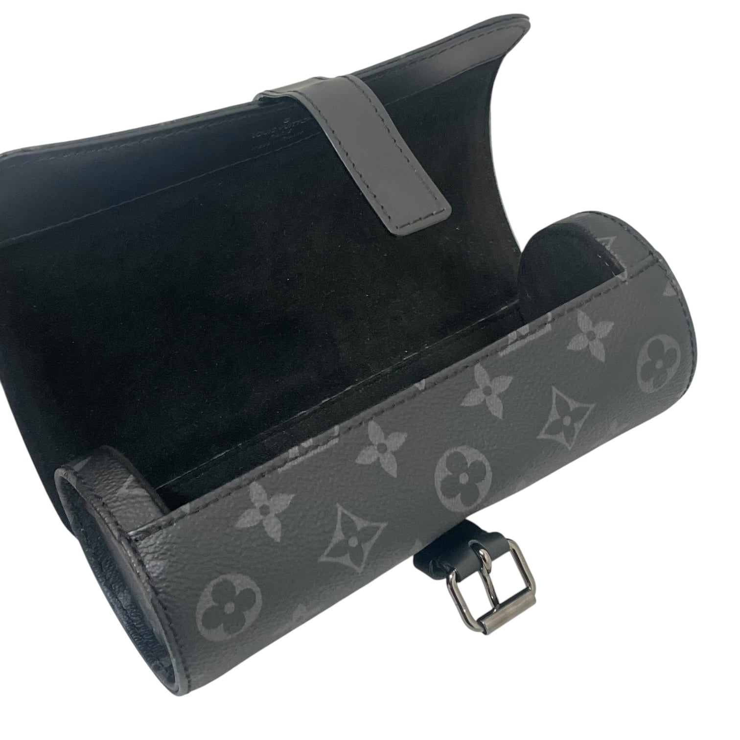 LOUIS VUITTON/Monogram/Leather/BLK/Watch case view 6